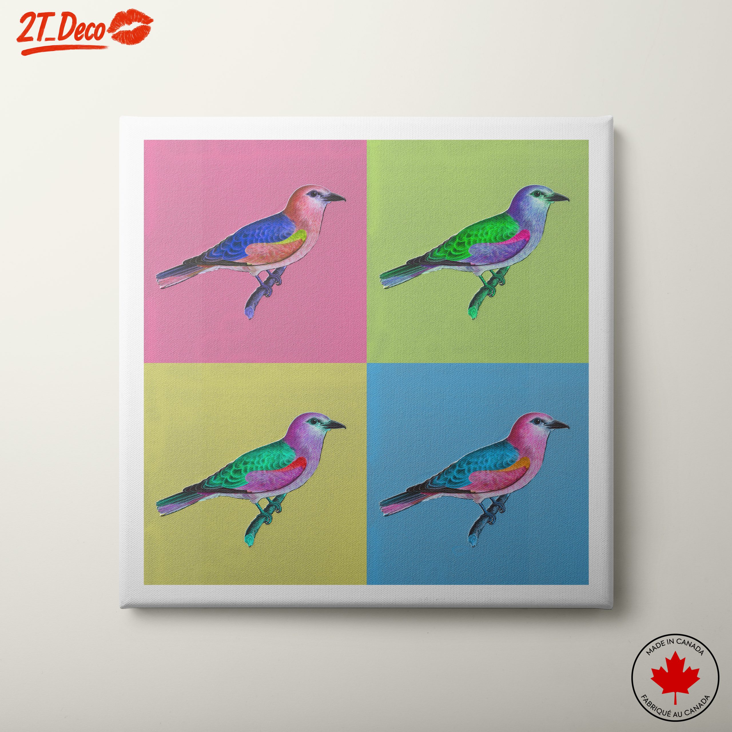 Vibrant Birds with Abstract Background