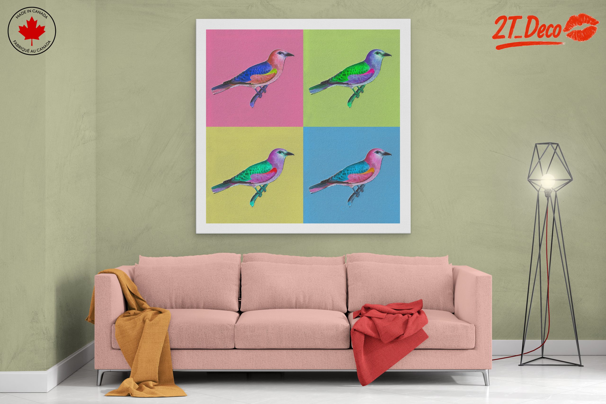 Vibrant Birds with Abstract Background - Image 2