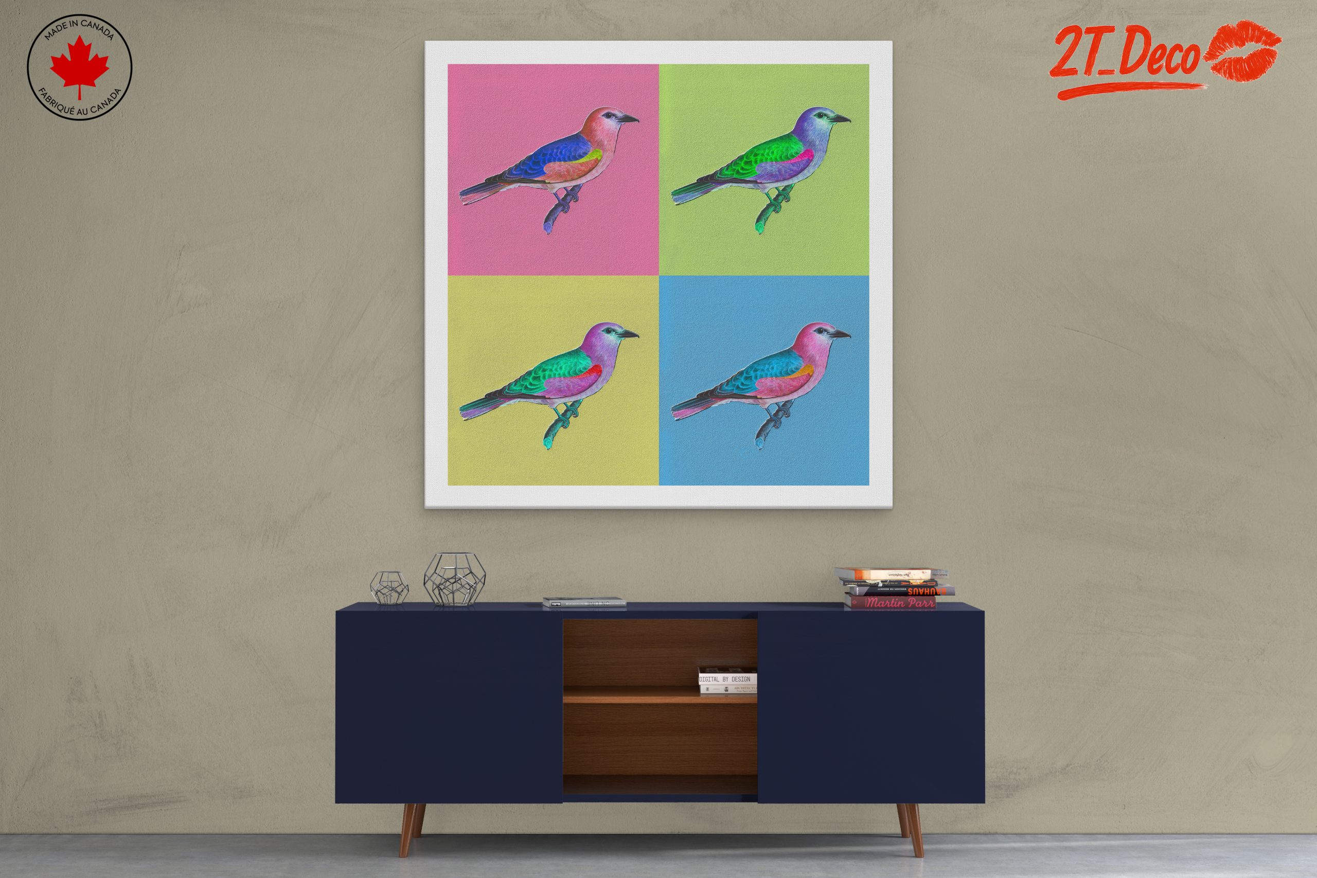 Vibrant Birds with Abstract Background - Image 3