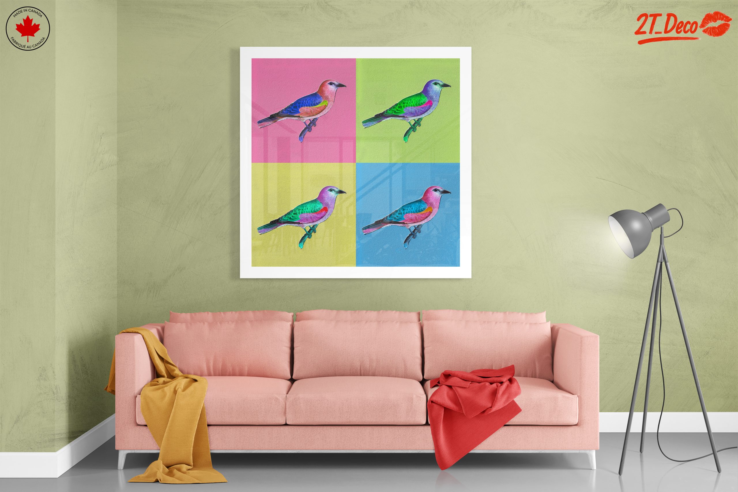 Vibrant Birds with Abstract Background - Image 7