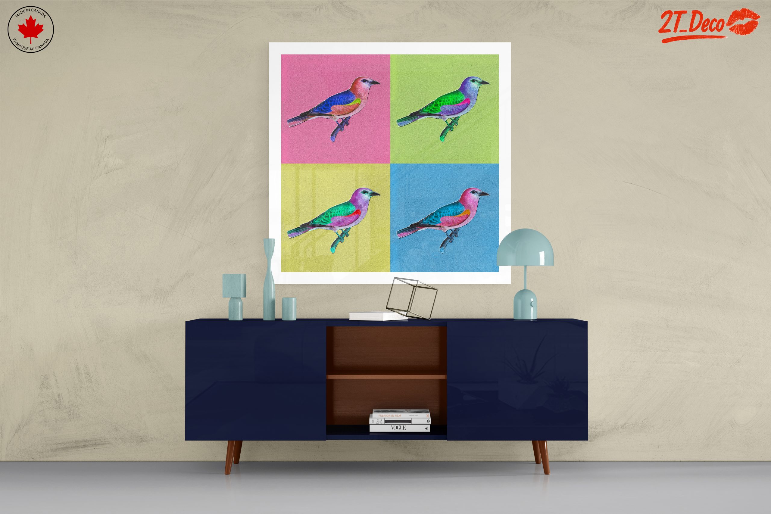 Vibrant Birds with Abstract Background - Image 8