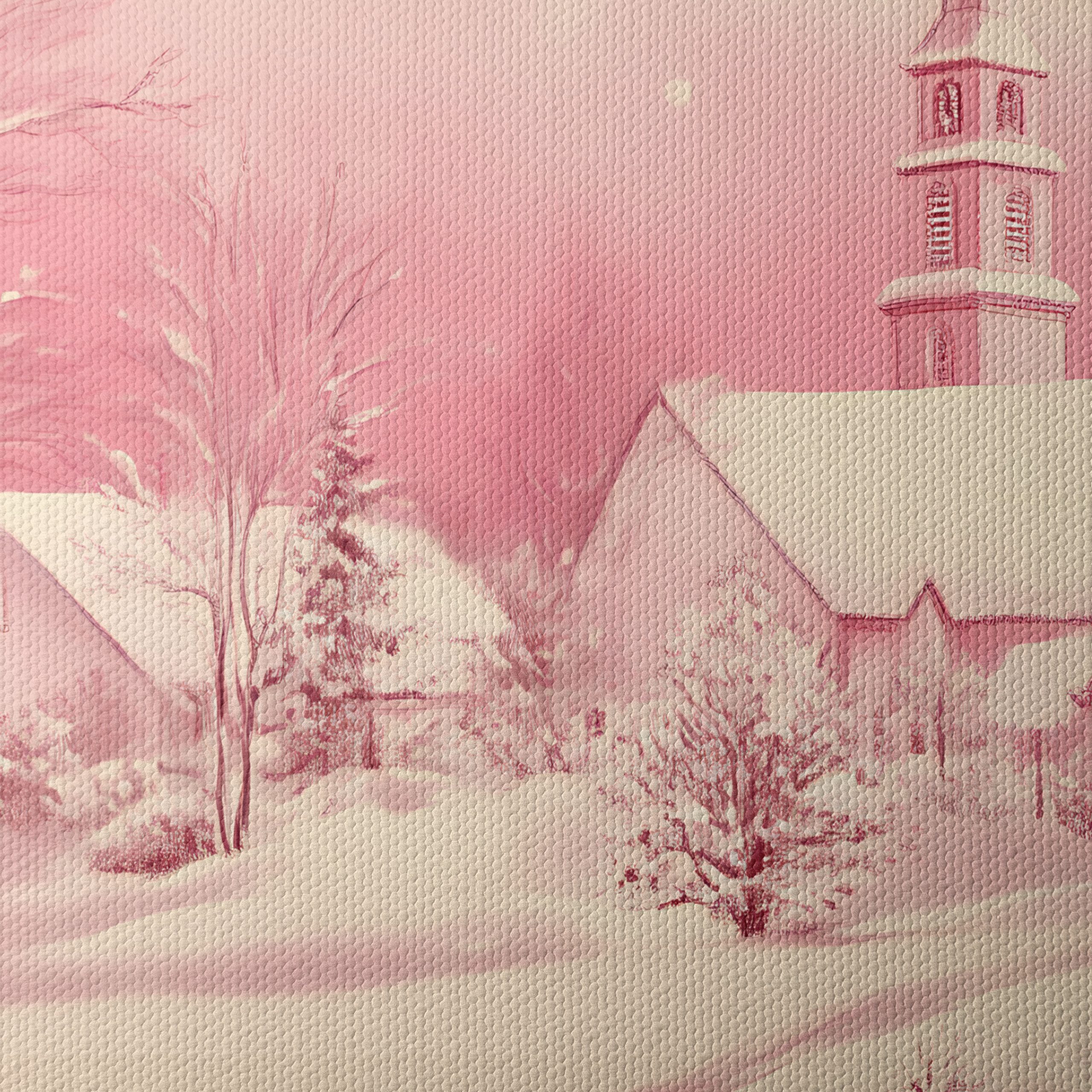 Serene Winter Landscape with Church - Image 4