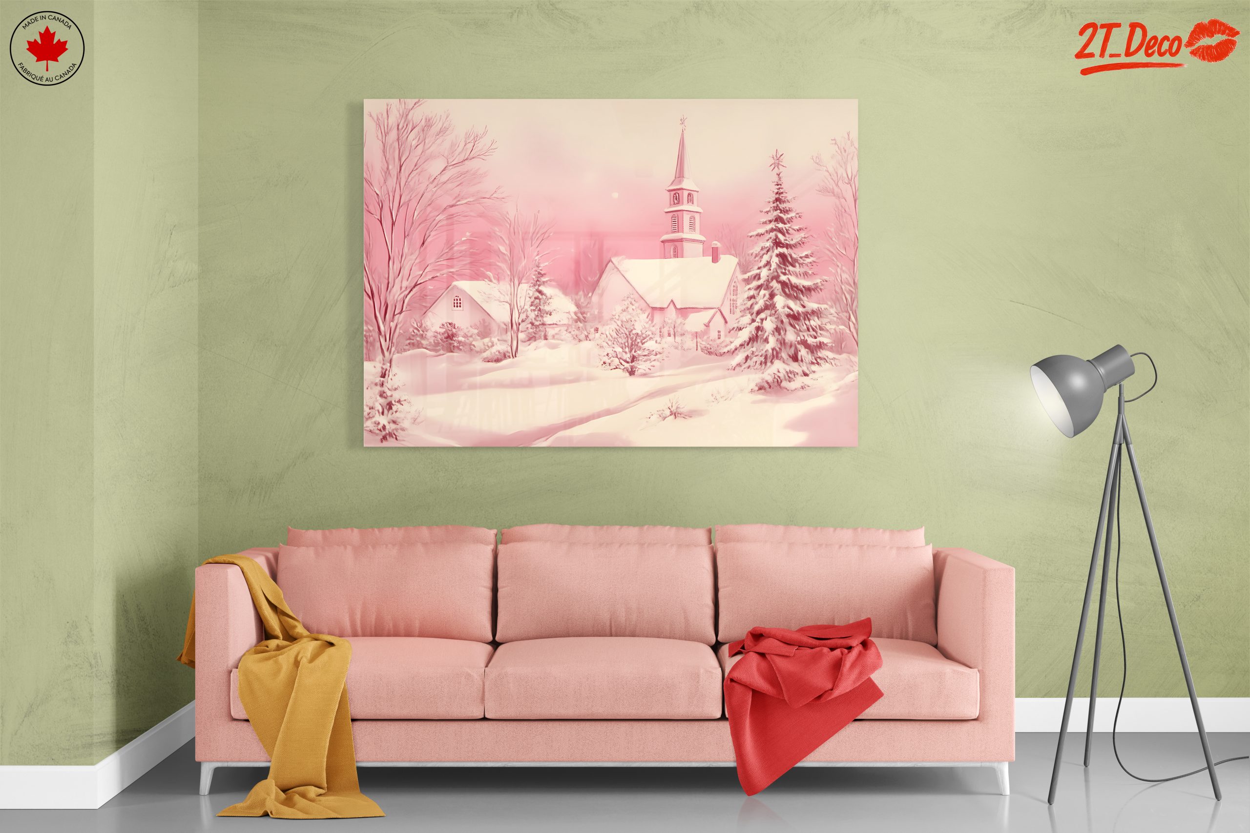 Serene Winter Landscape with Church - Image 7