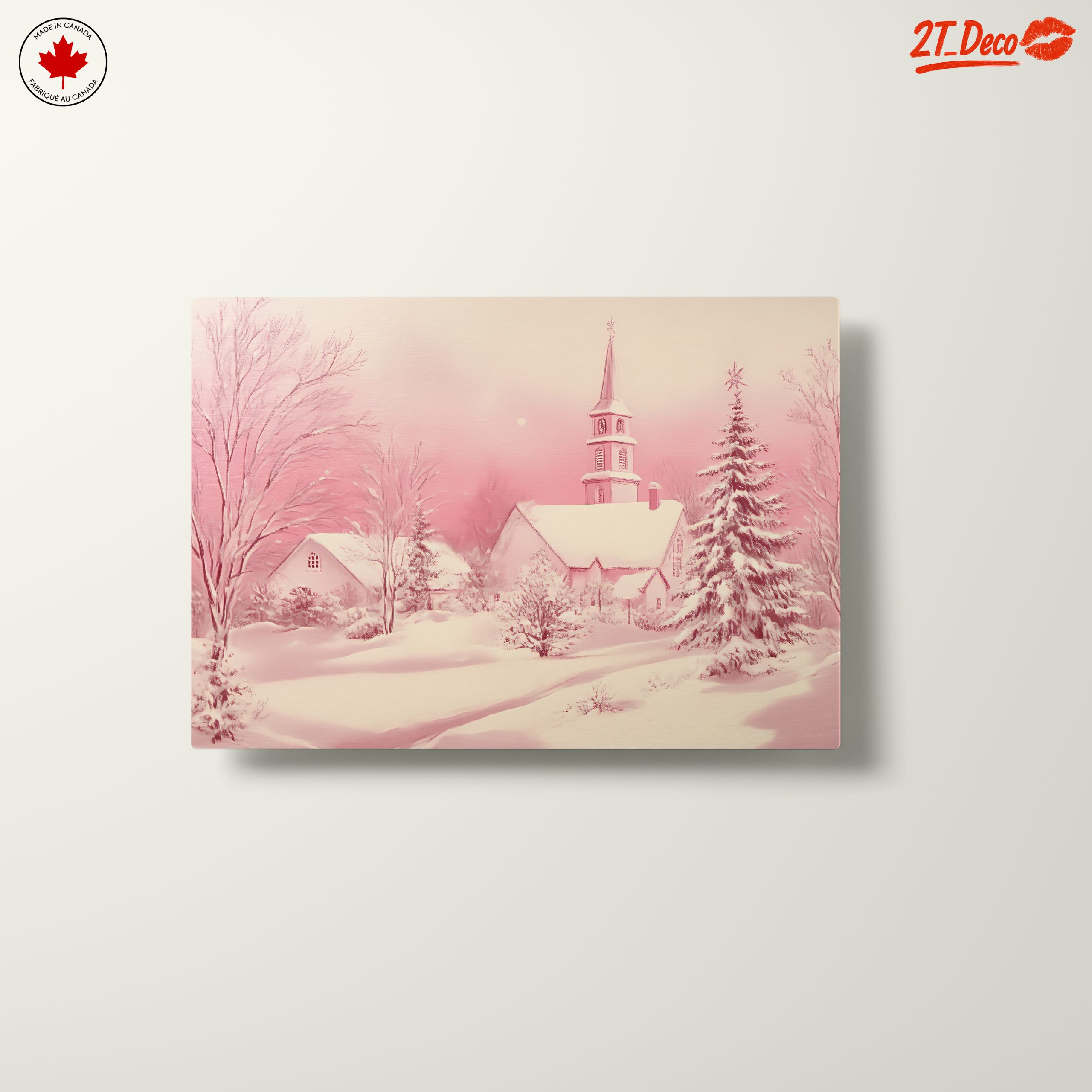Serene Winter Landscape with Church - Image 10