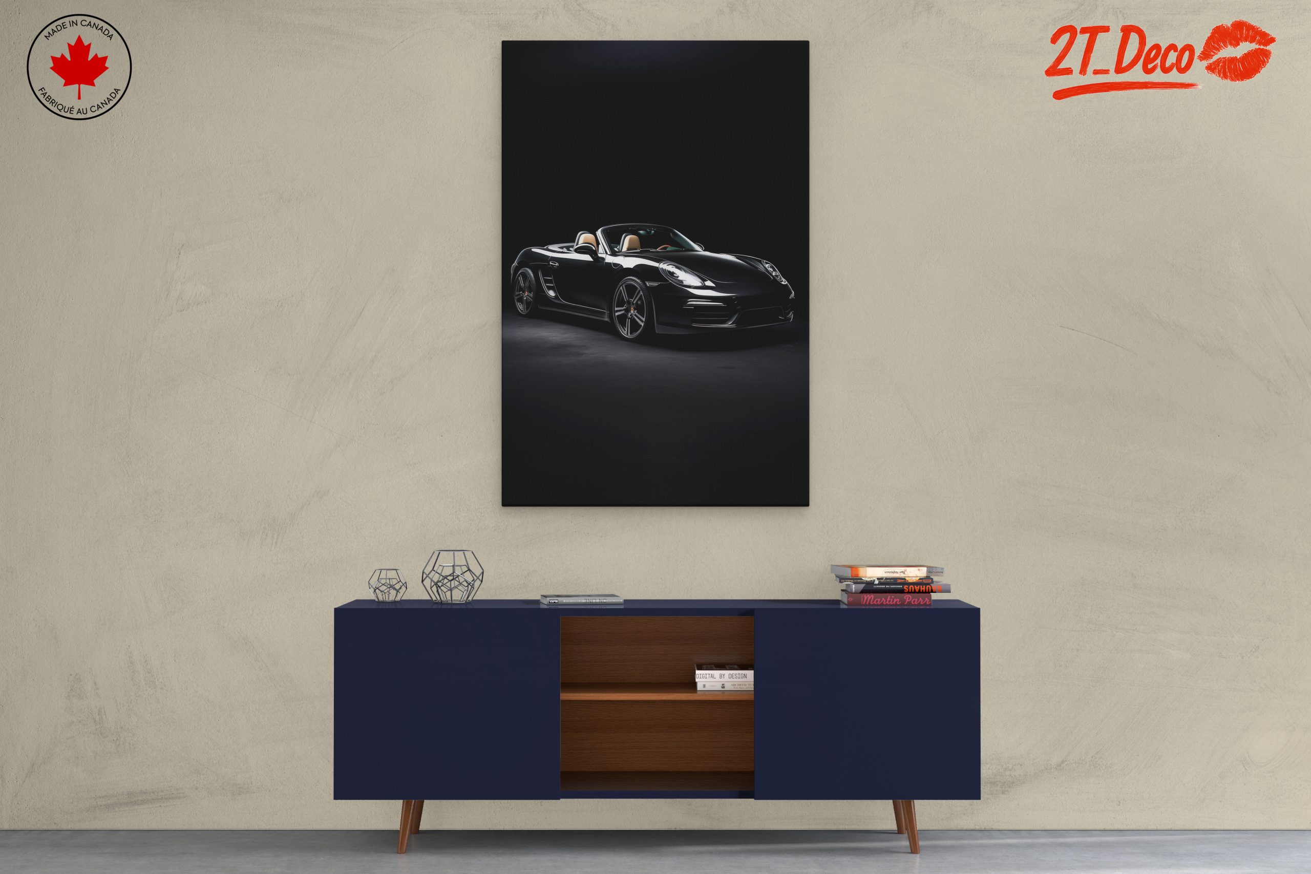 Sleek Classic Car Design in Black - Image 3