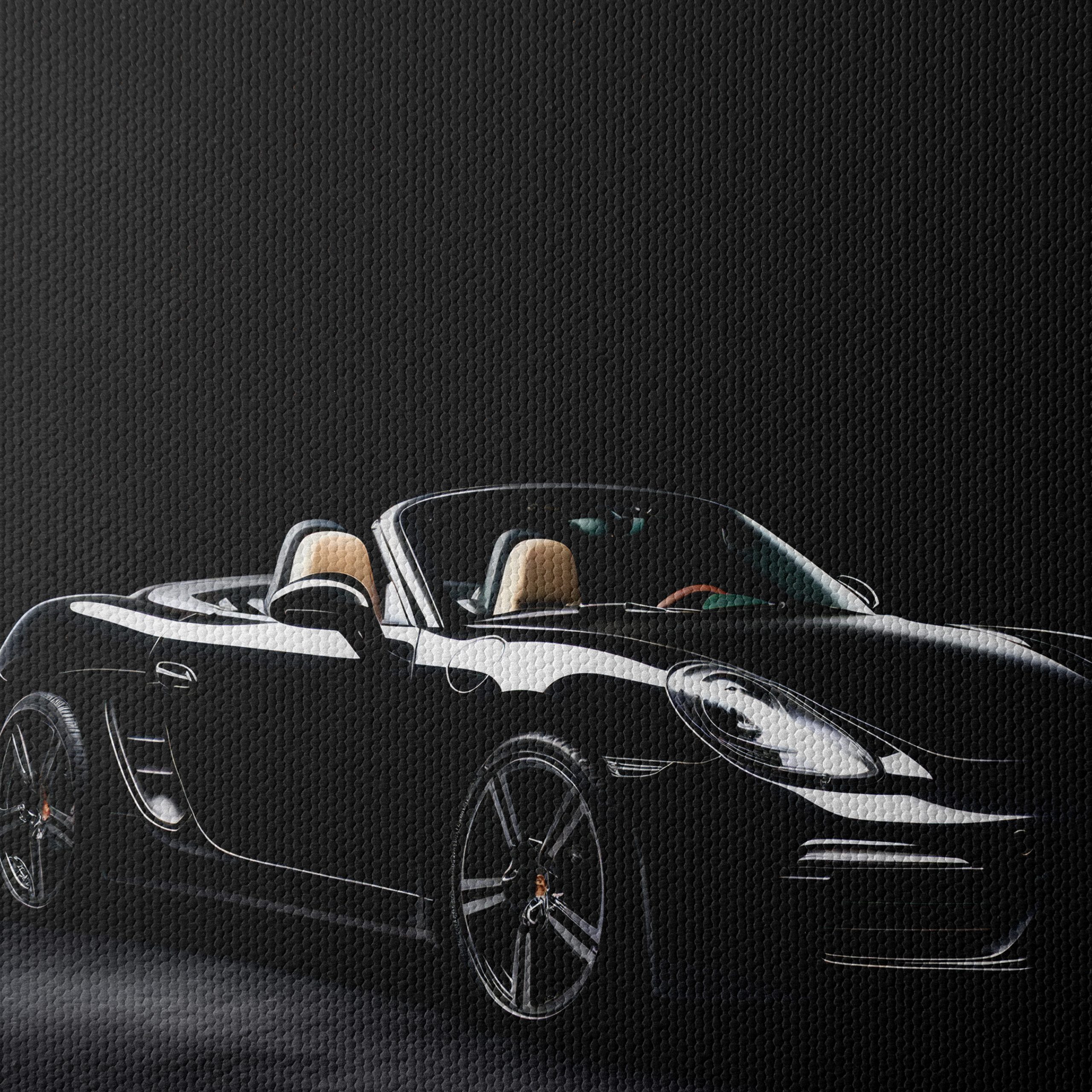 Sleek Classic Car Design in Black - Image 4