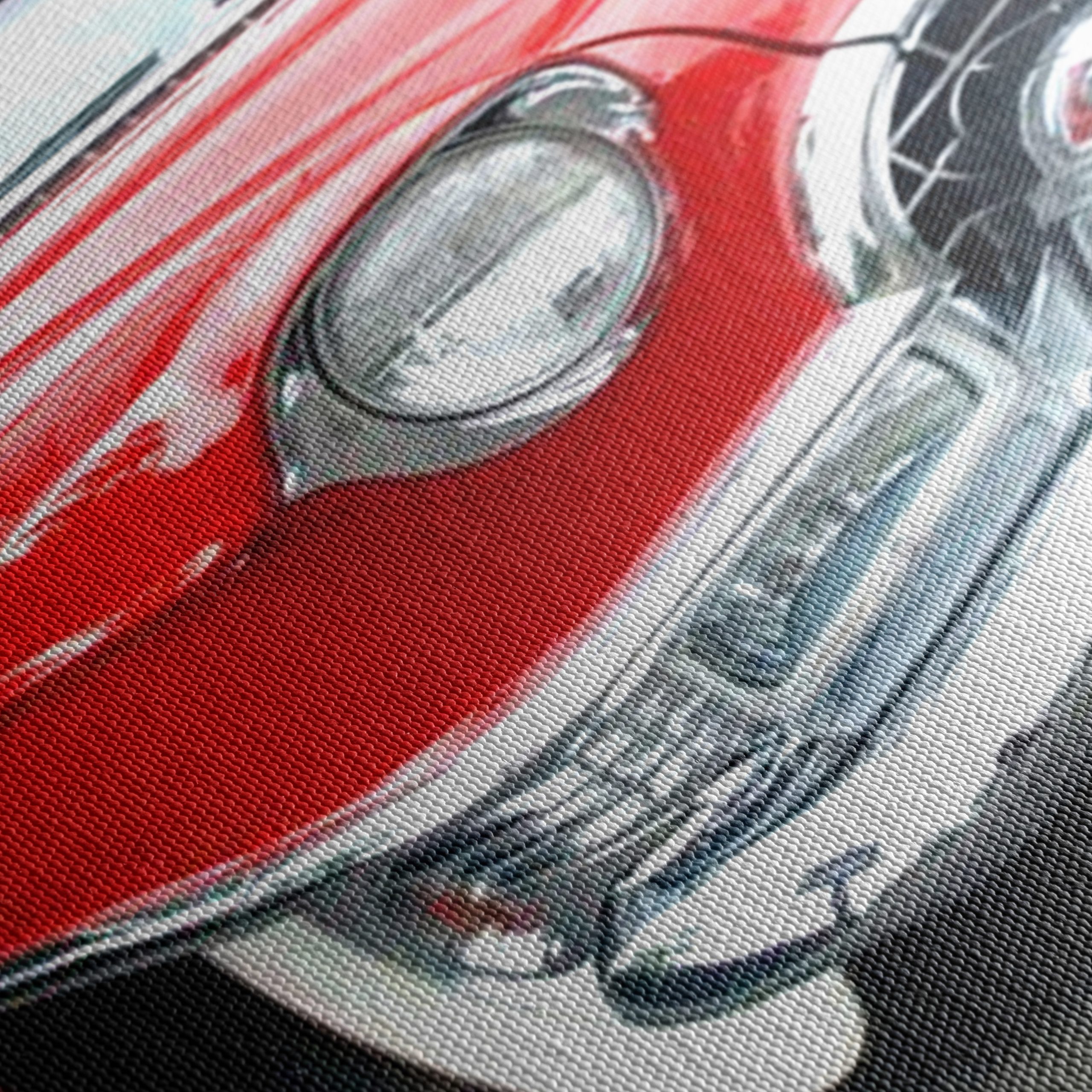 Vintage Red Cadillac Front View - Image 5