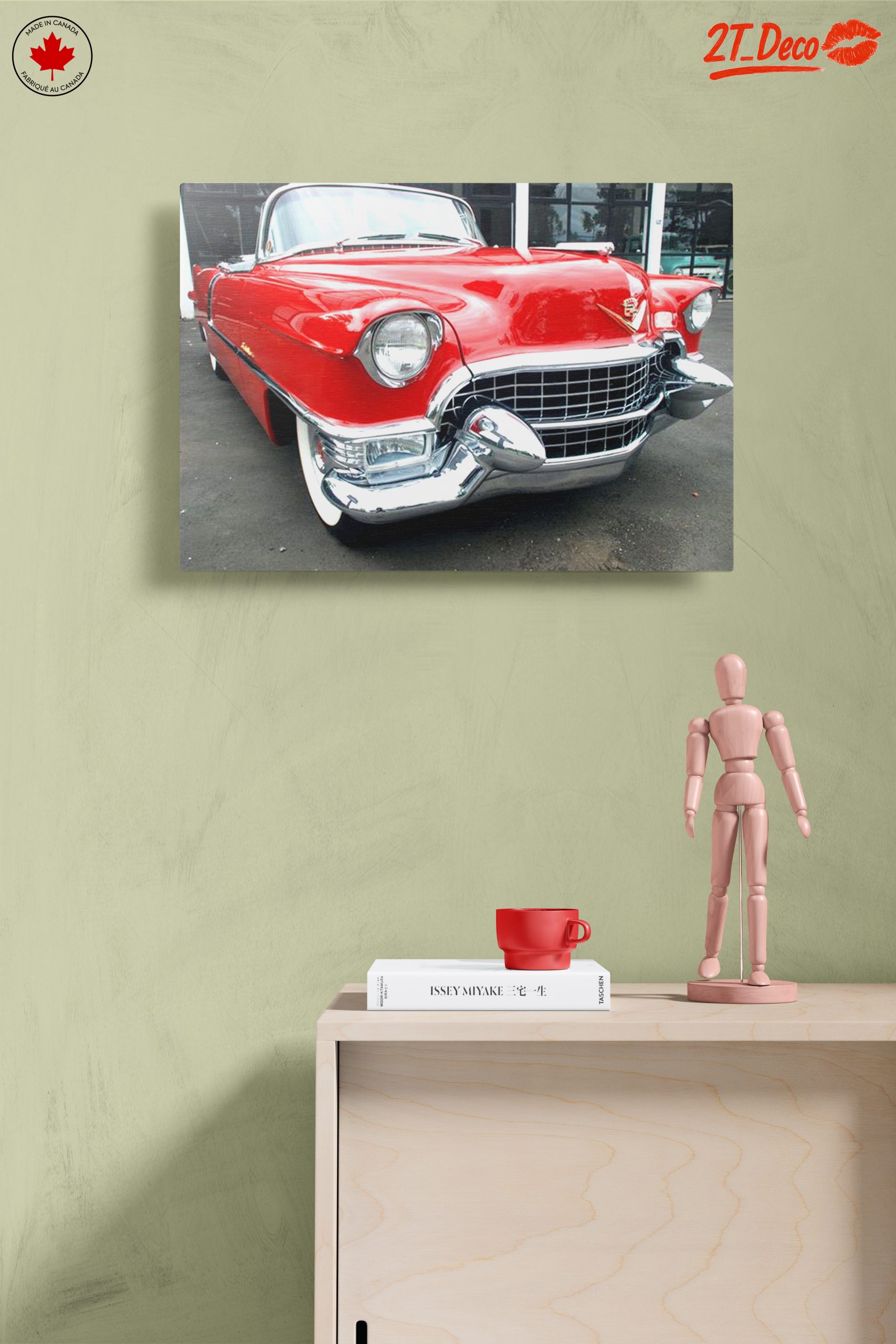 Vintage Red Cadillac Front View - Image 14