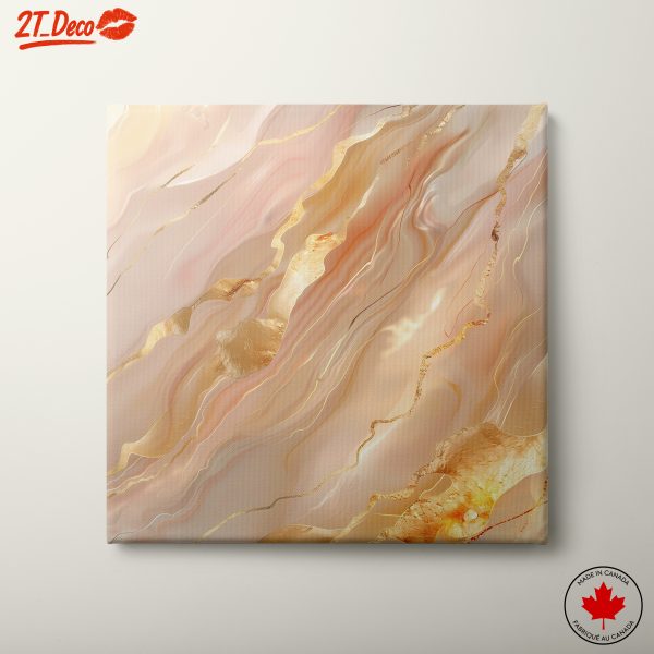 Golden Flowing Abstract Art