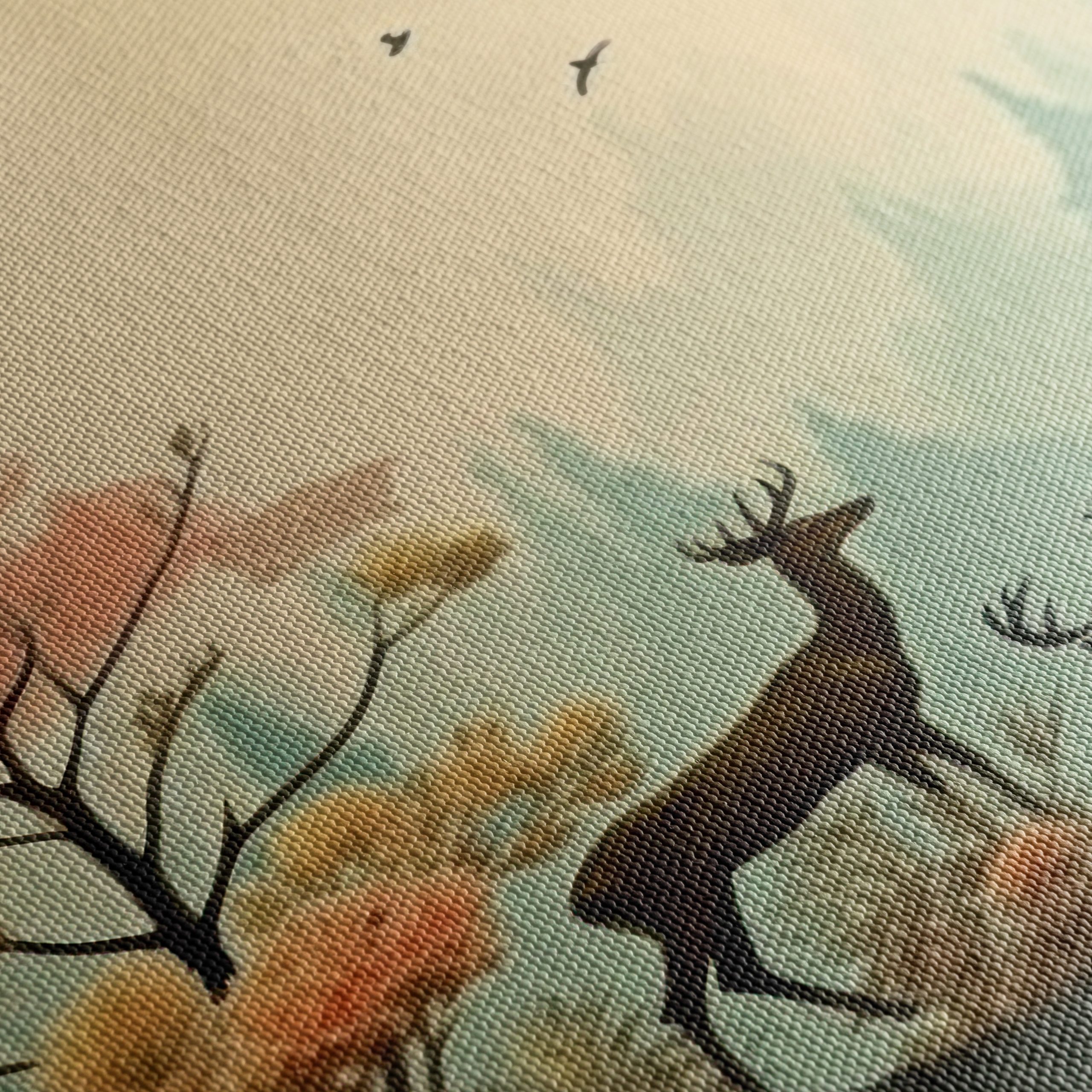 Stylized Forest Scene with Deer - Image 5