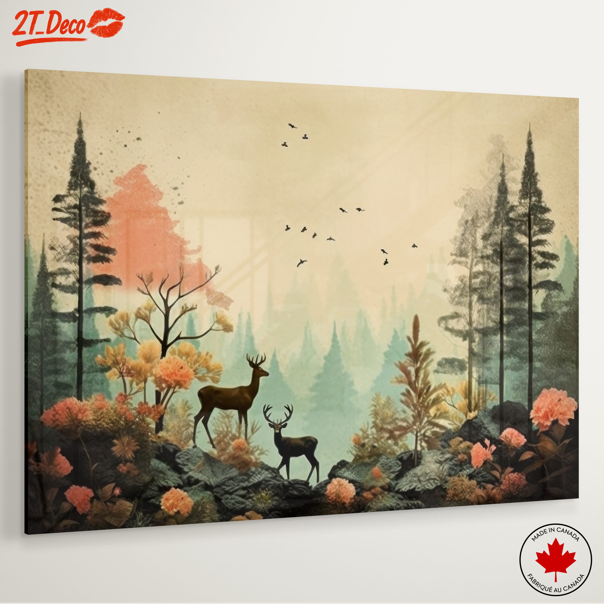 Stylized Forest Scene with Deer - Image 6