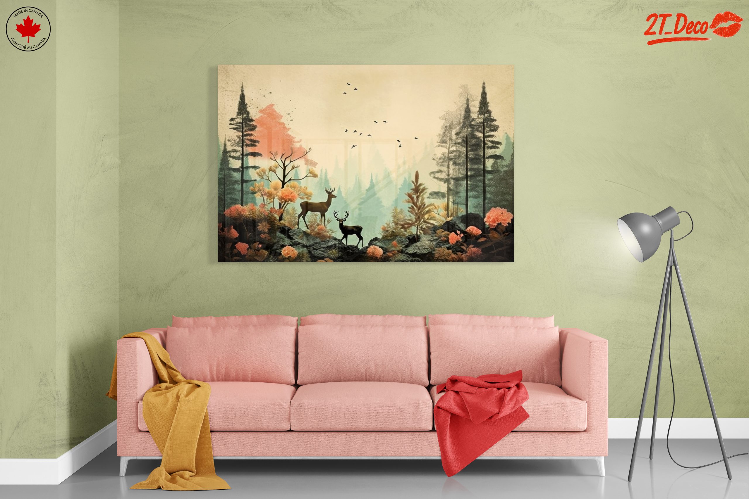 Stylized Forest Scene with Deer - Image 7