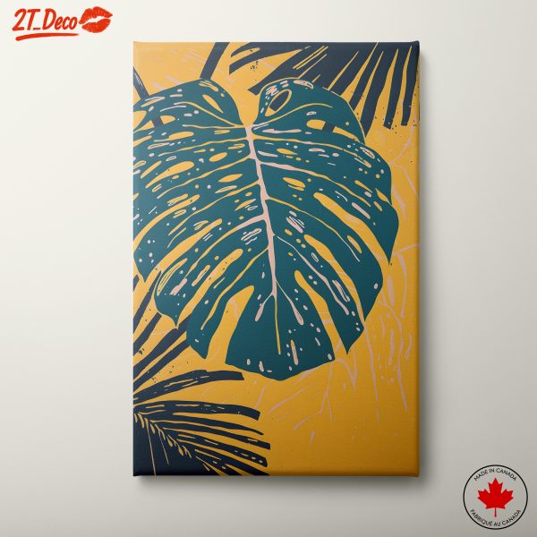 Stylized Leaf Art in Vibrant Colors