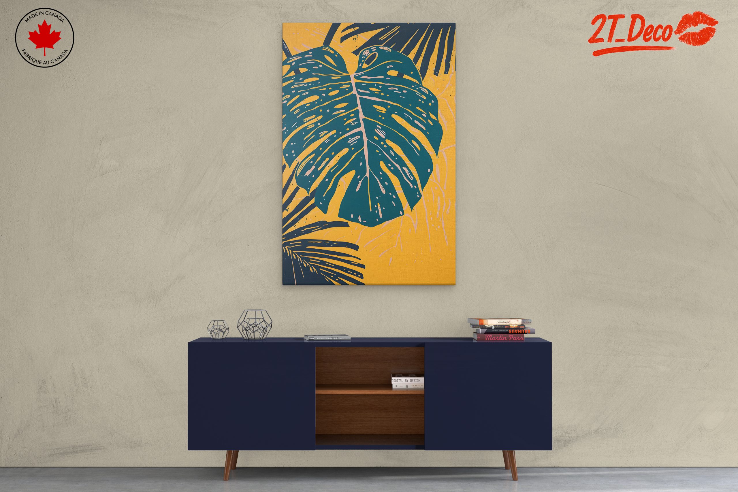 Stylized Leaf Art in Vibrant Colors - Image 3