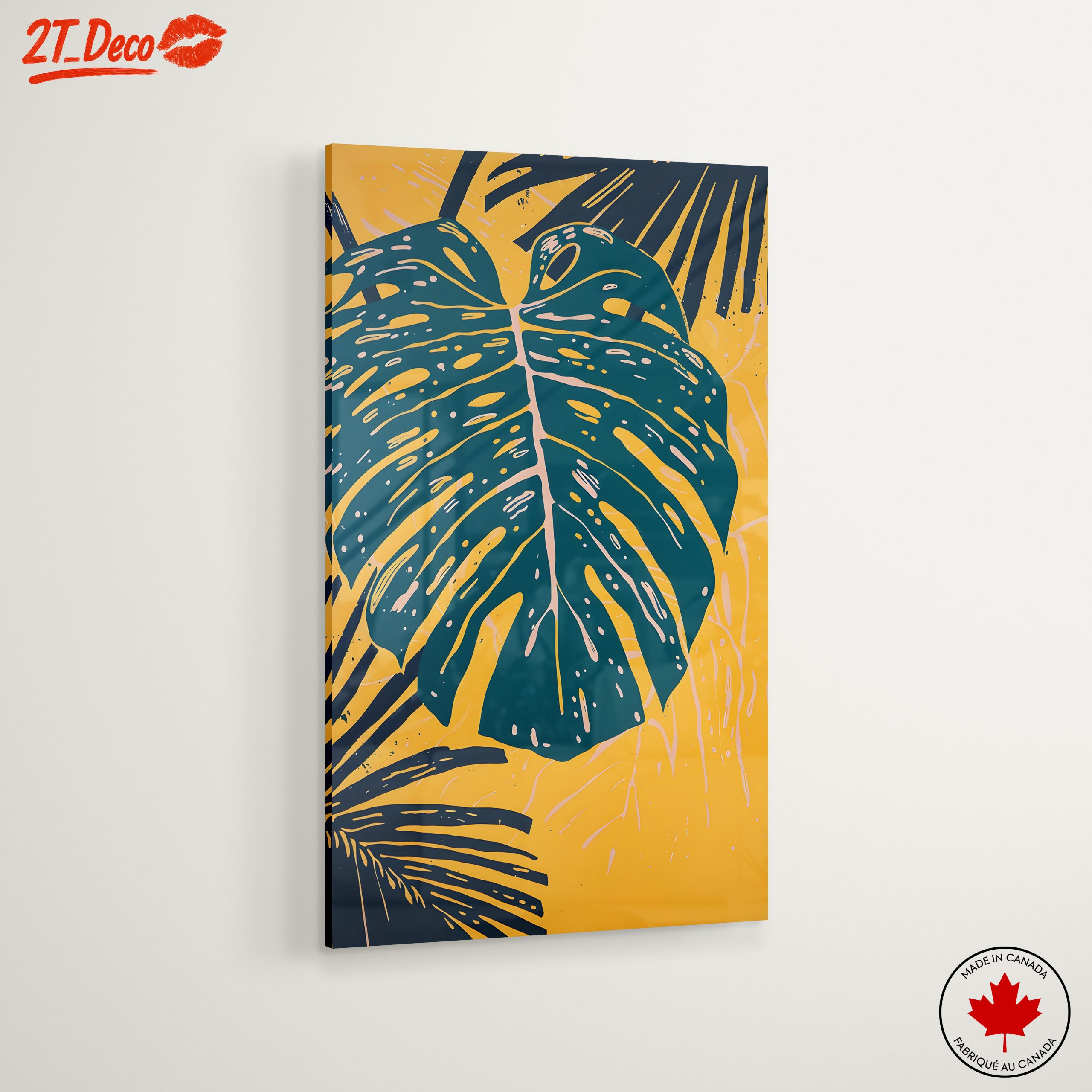 Stylized Leaf Art in Vibrant Colors - Image 6