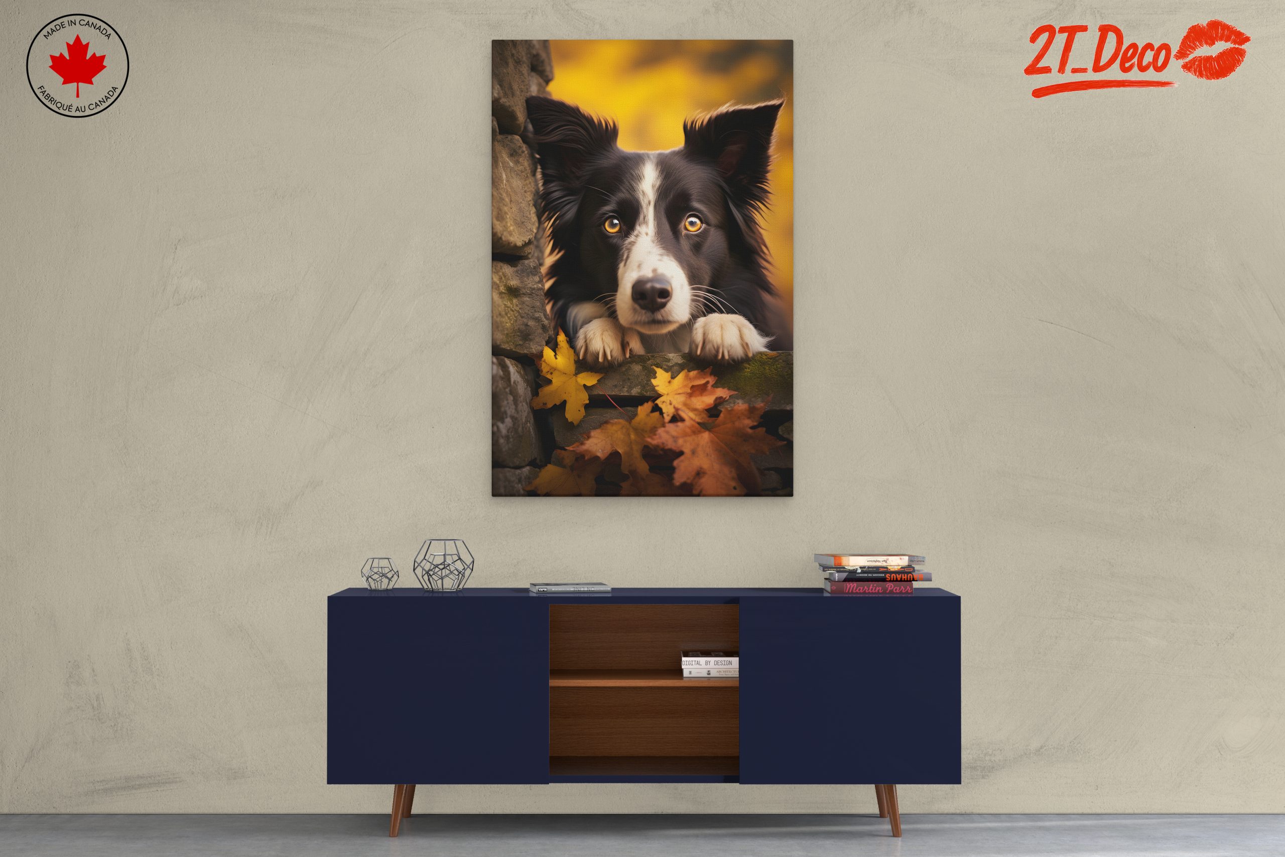 Charming Dog Portrait with Autumn Leaves - Image 3