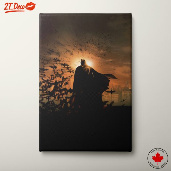 Epic Batman Art with Dramatic Sunset