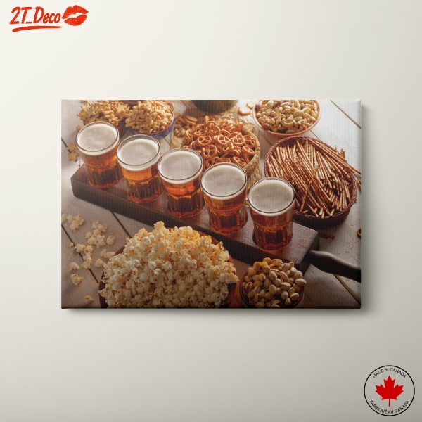 Beer and Snack Arrangement for Enjoyable Gatherings