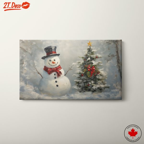 Charming Christmas Snowman and Tree