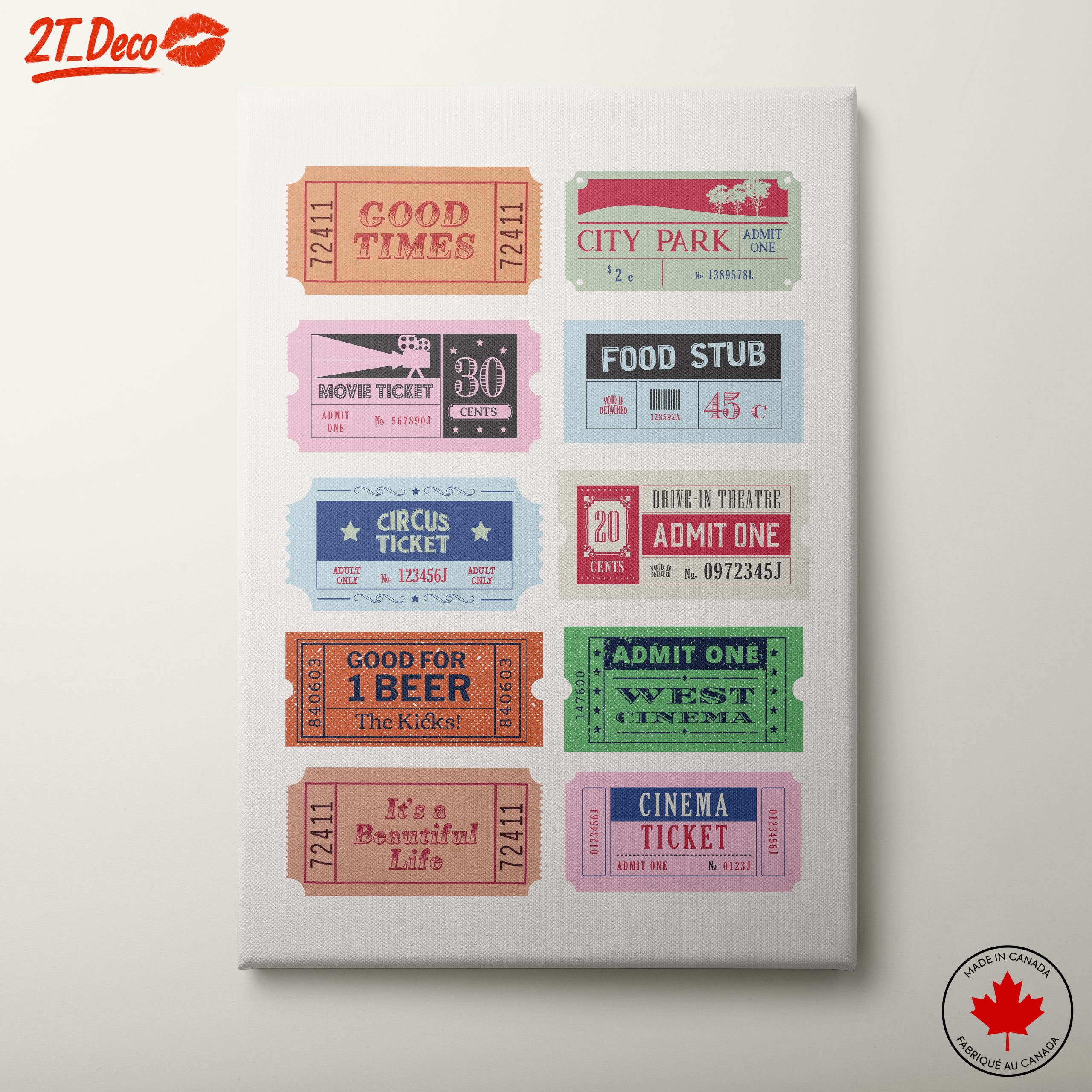 Vintage Ticket Collection for Home Decor