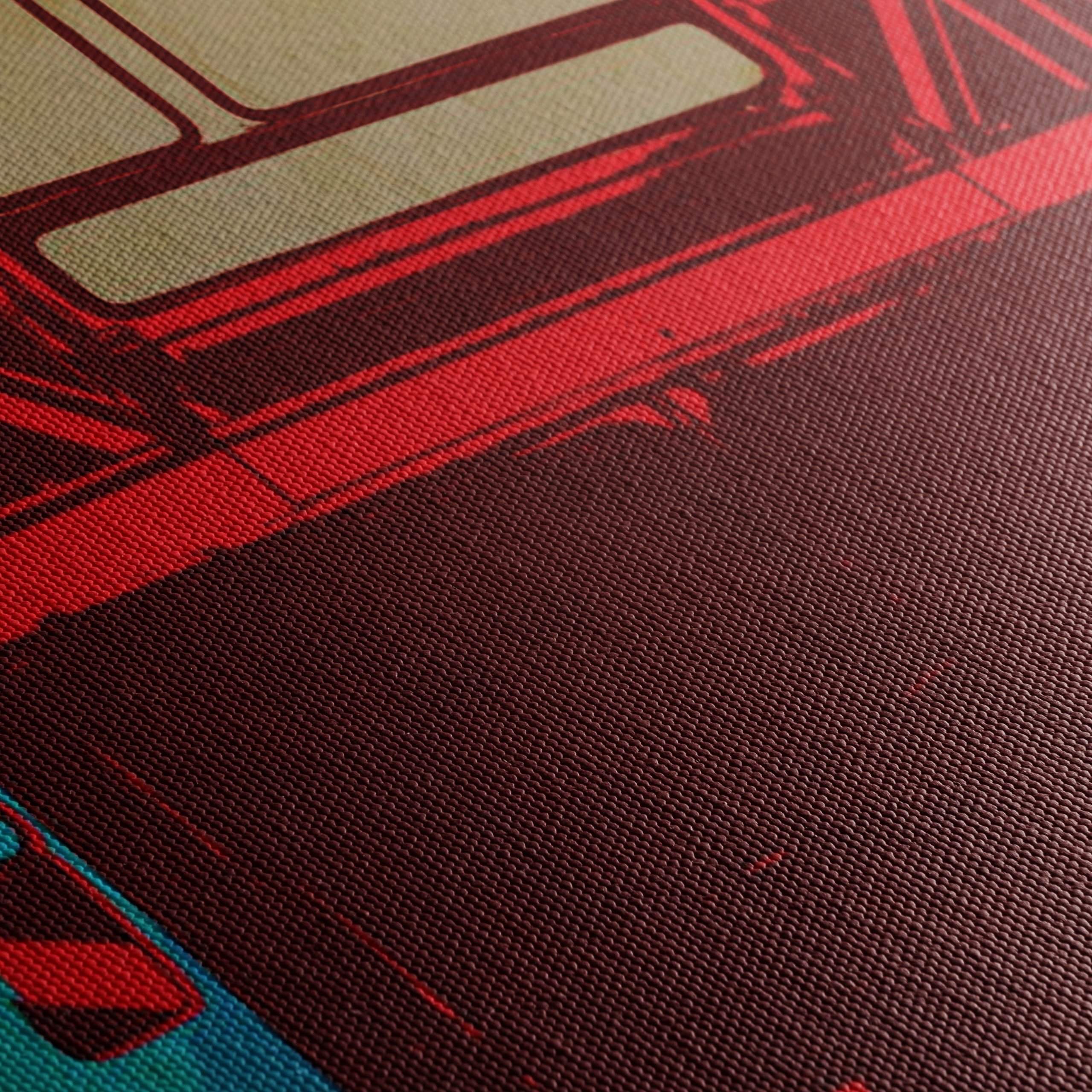 Stylized London Bus Art with Union Jack - Image 5