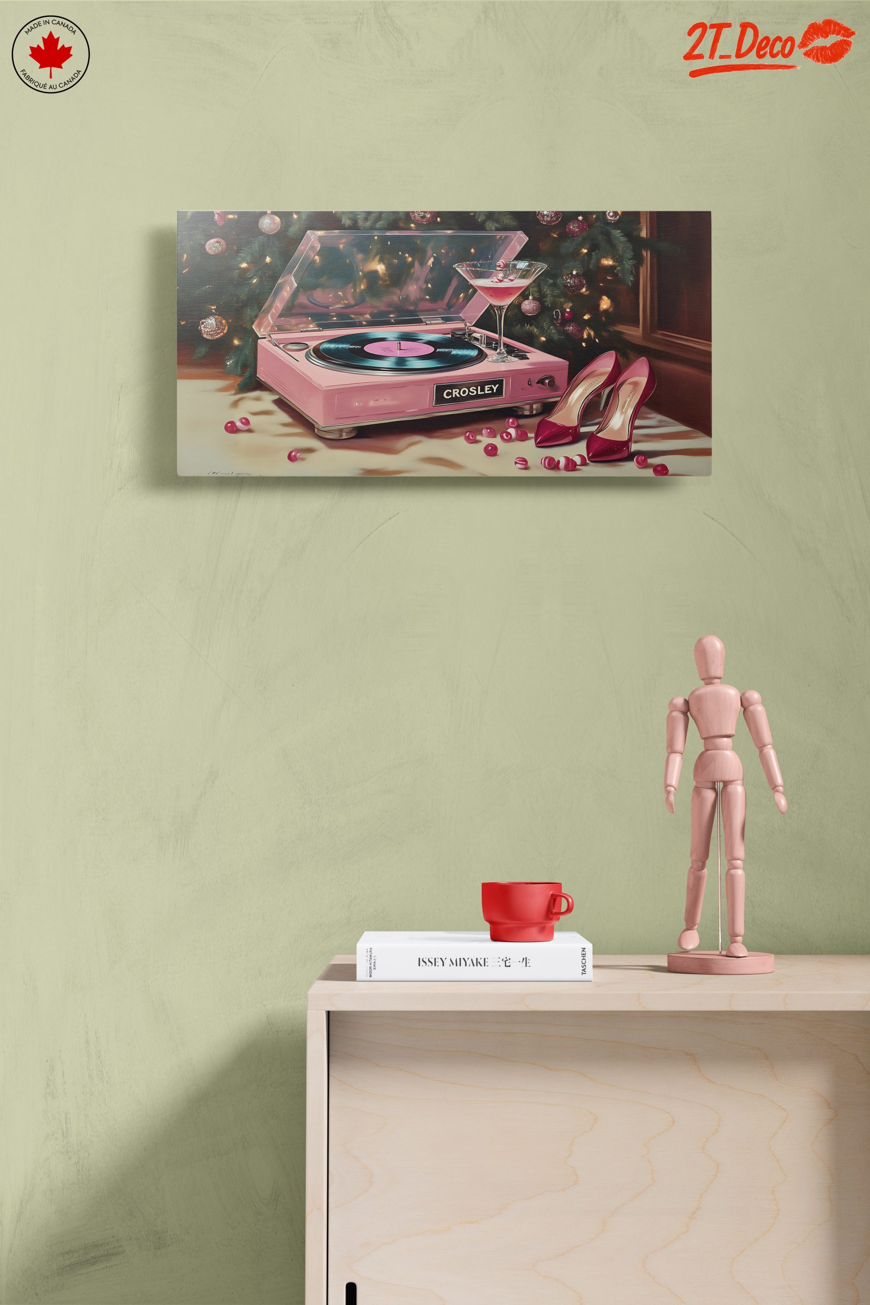 Elegant Pink Record Player and Cocktail - Image 14