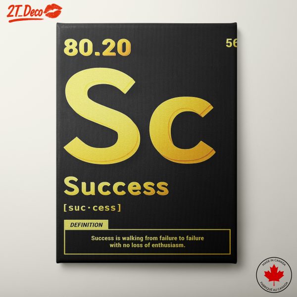 Success Definition Typography Wall Art