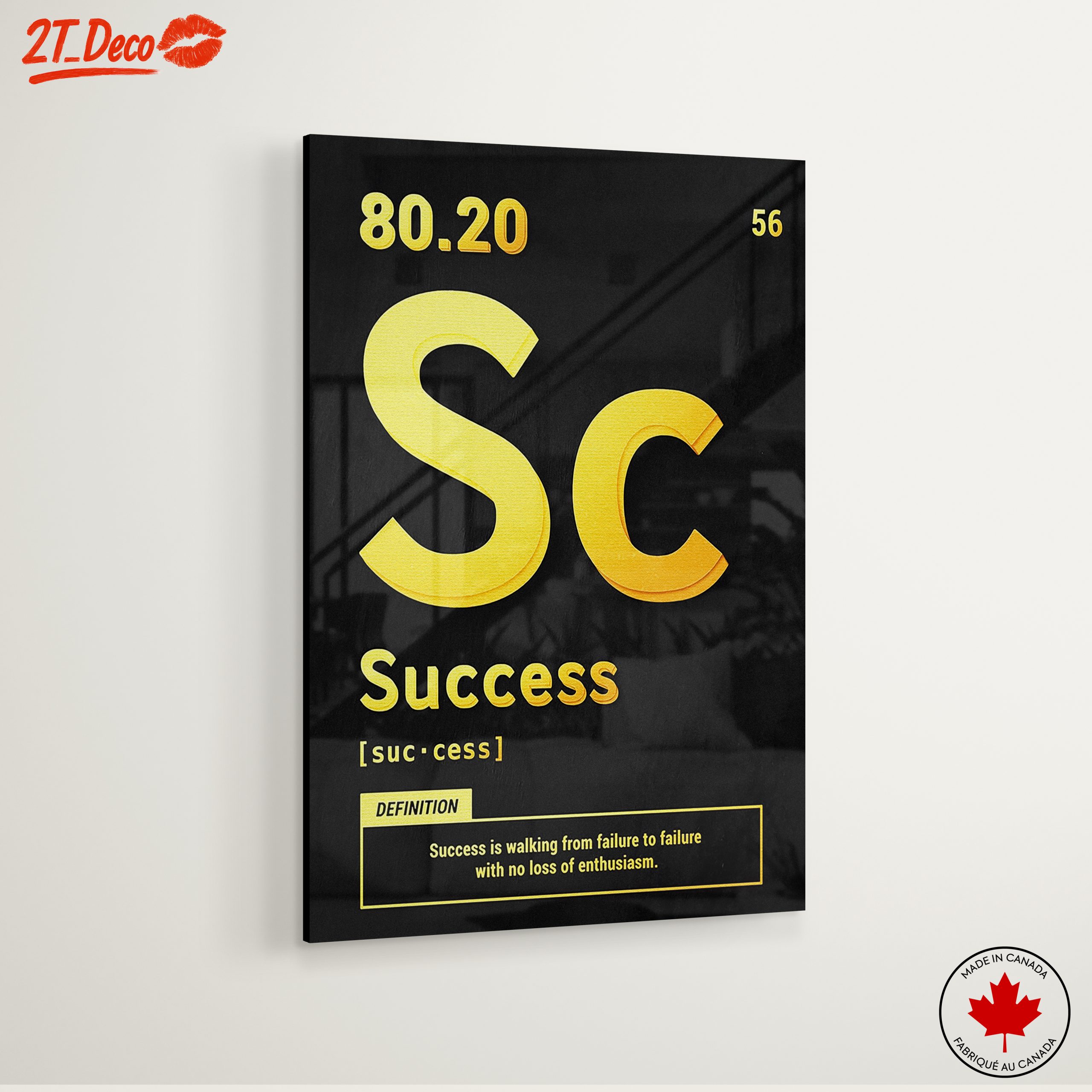 Success Definition Typography Wall Art - Image 6