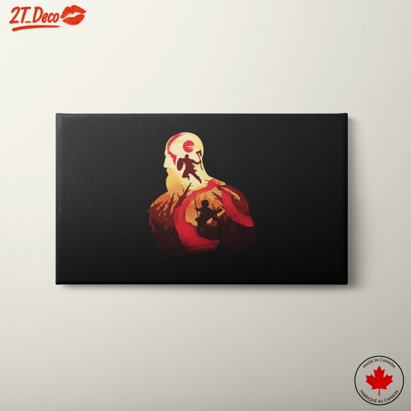 Epic God of War Artwork Depicting Kratos
