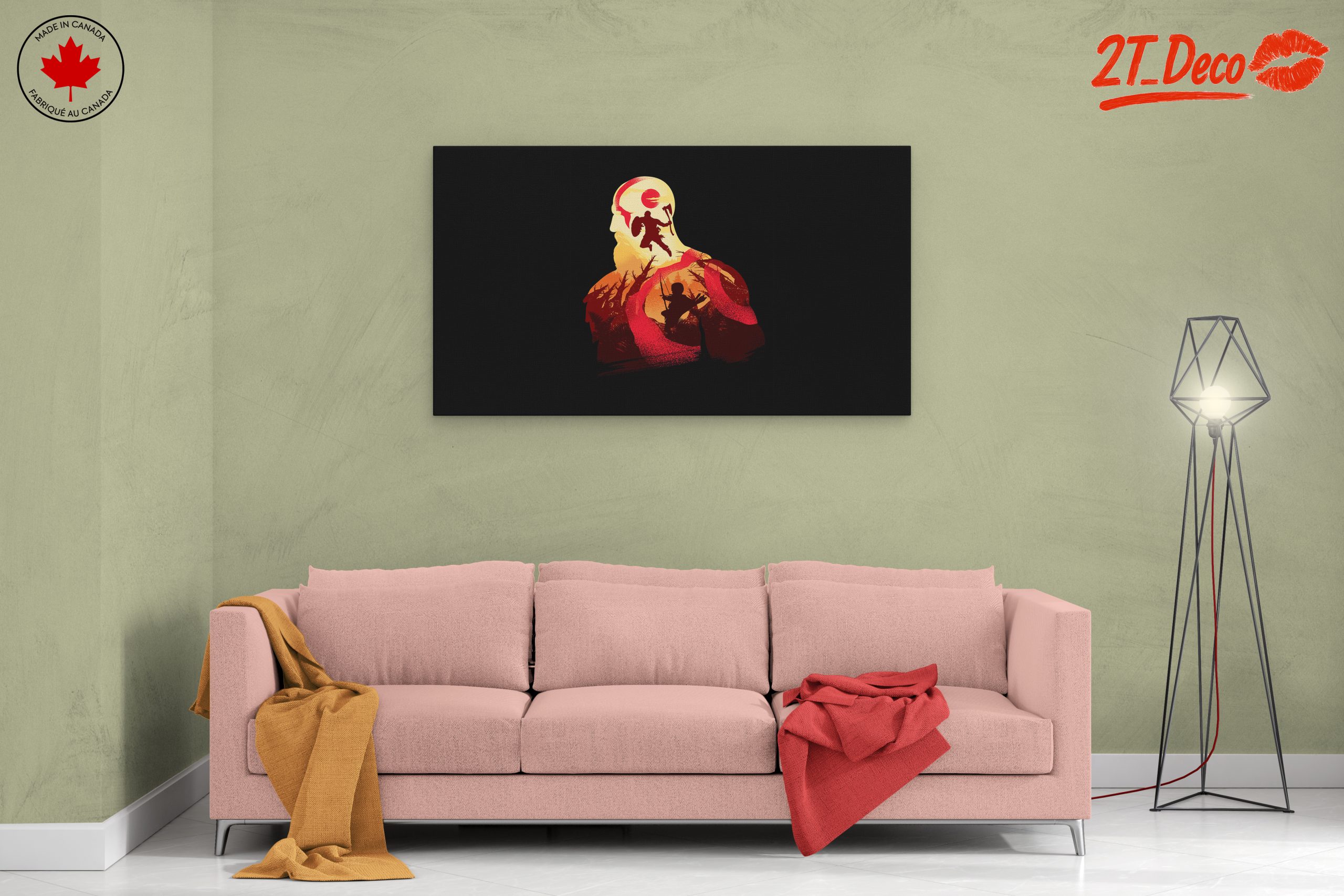 Epic God of War Artwork Depicting Kratos - Image 2