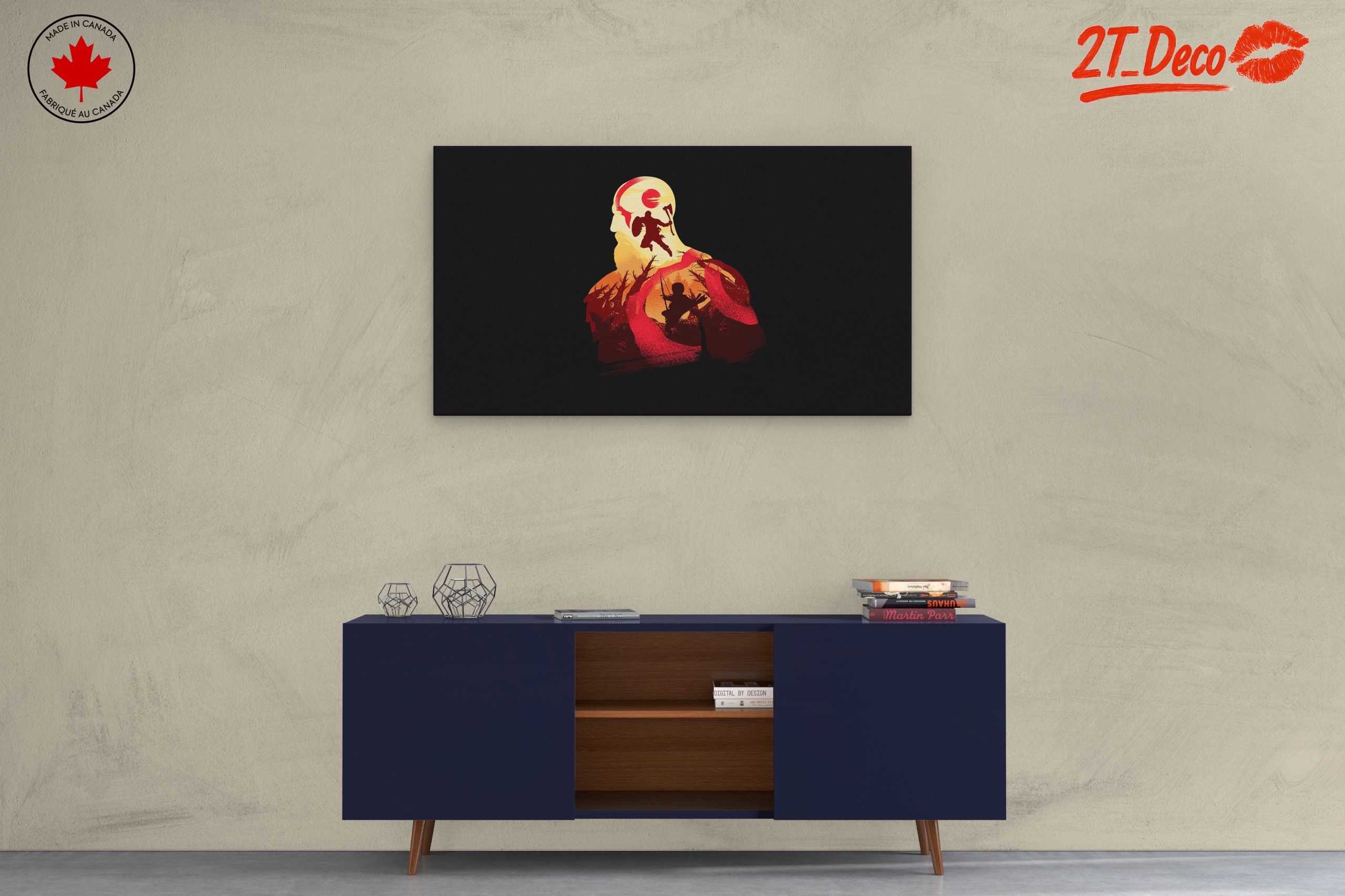 Epic God of War Artwork Depicting Kratos - Image 3