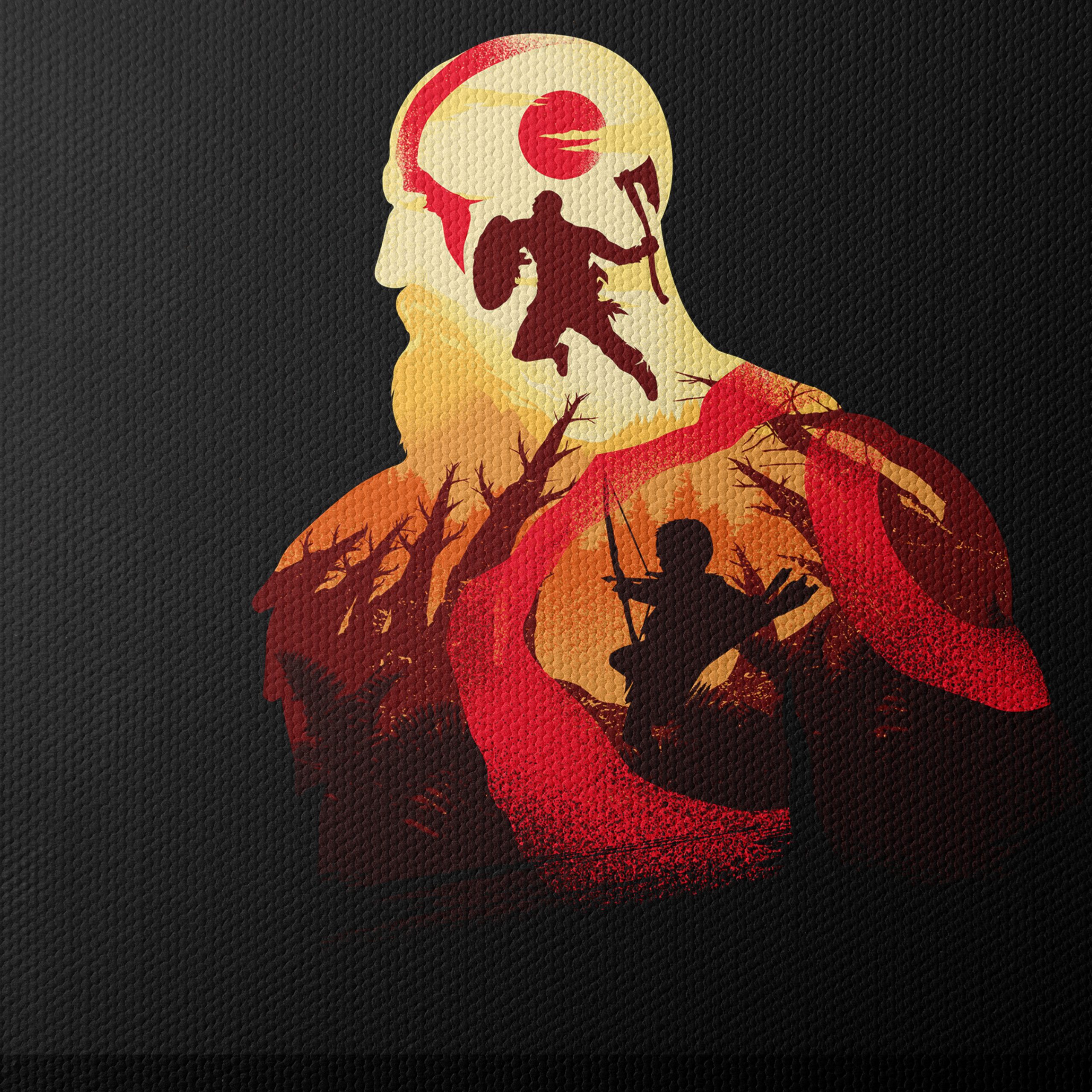 Epic God of War Artwork Depicting Kratos - Image 4