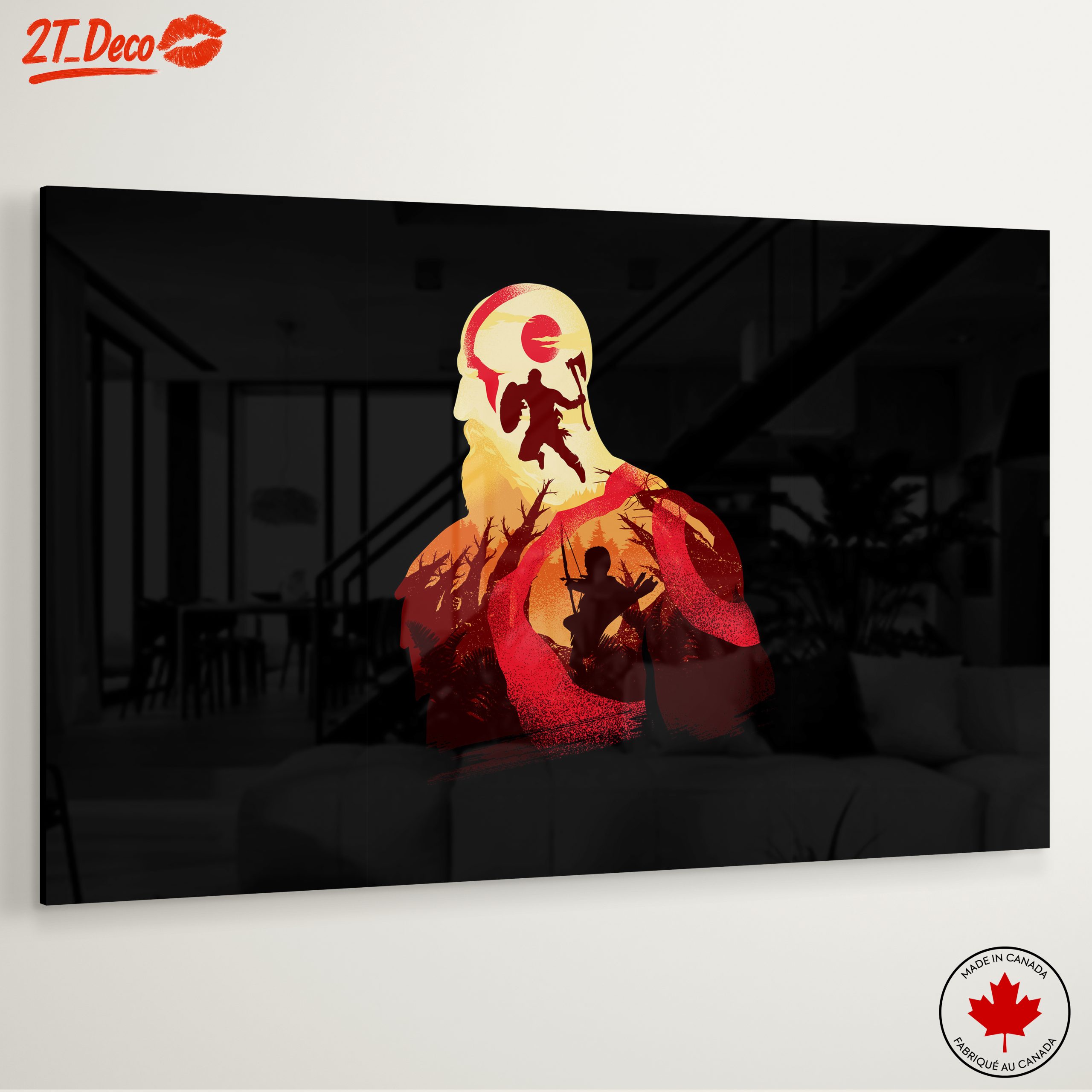 Epic God of War Artwork Depicting Kratos - Image 6