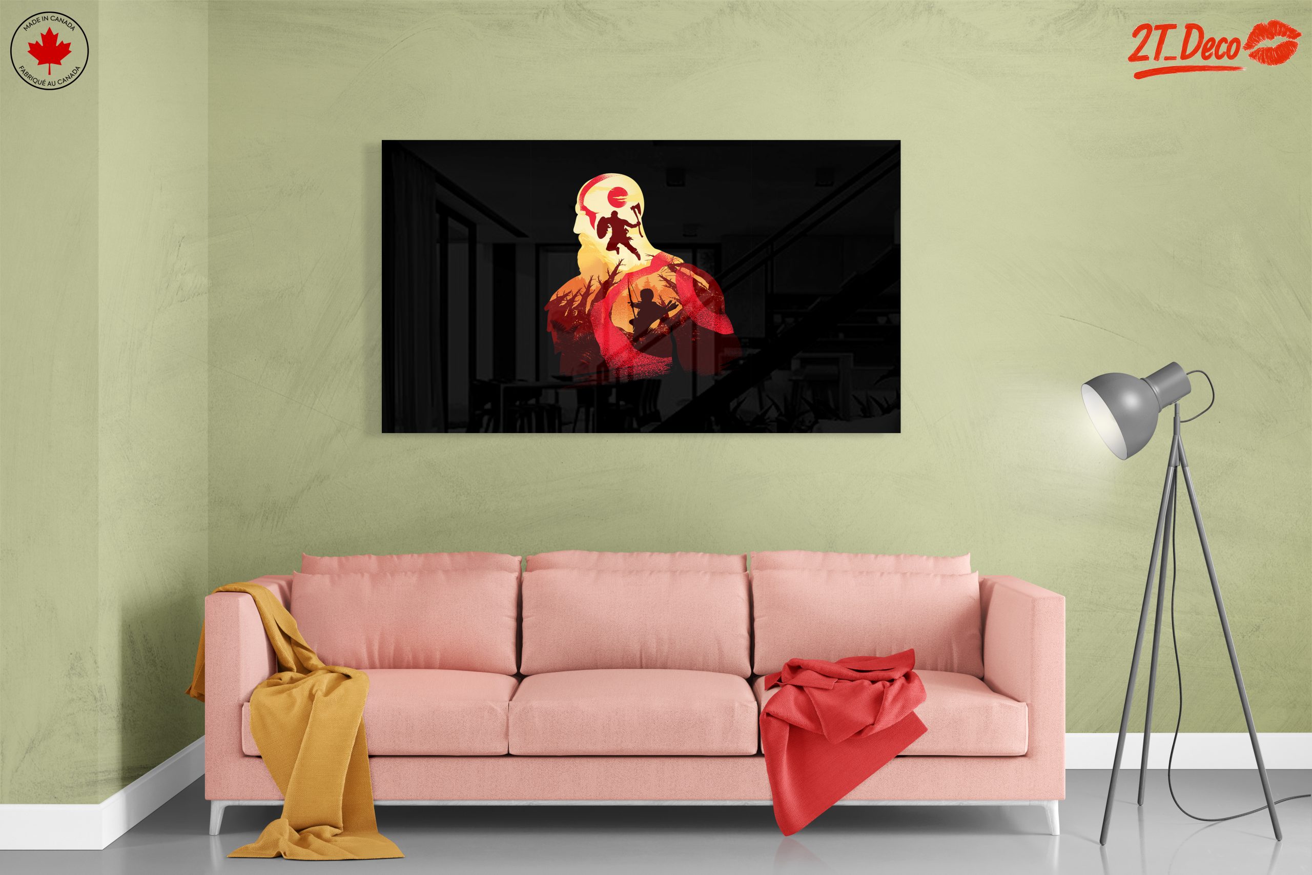 Epic God of War Artwork Depicting Kratos - Image 7