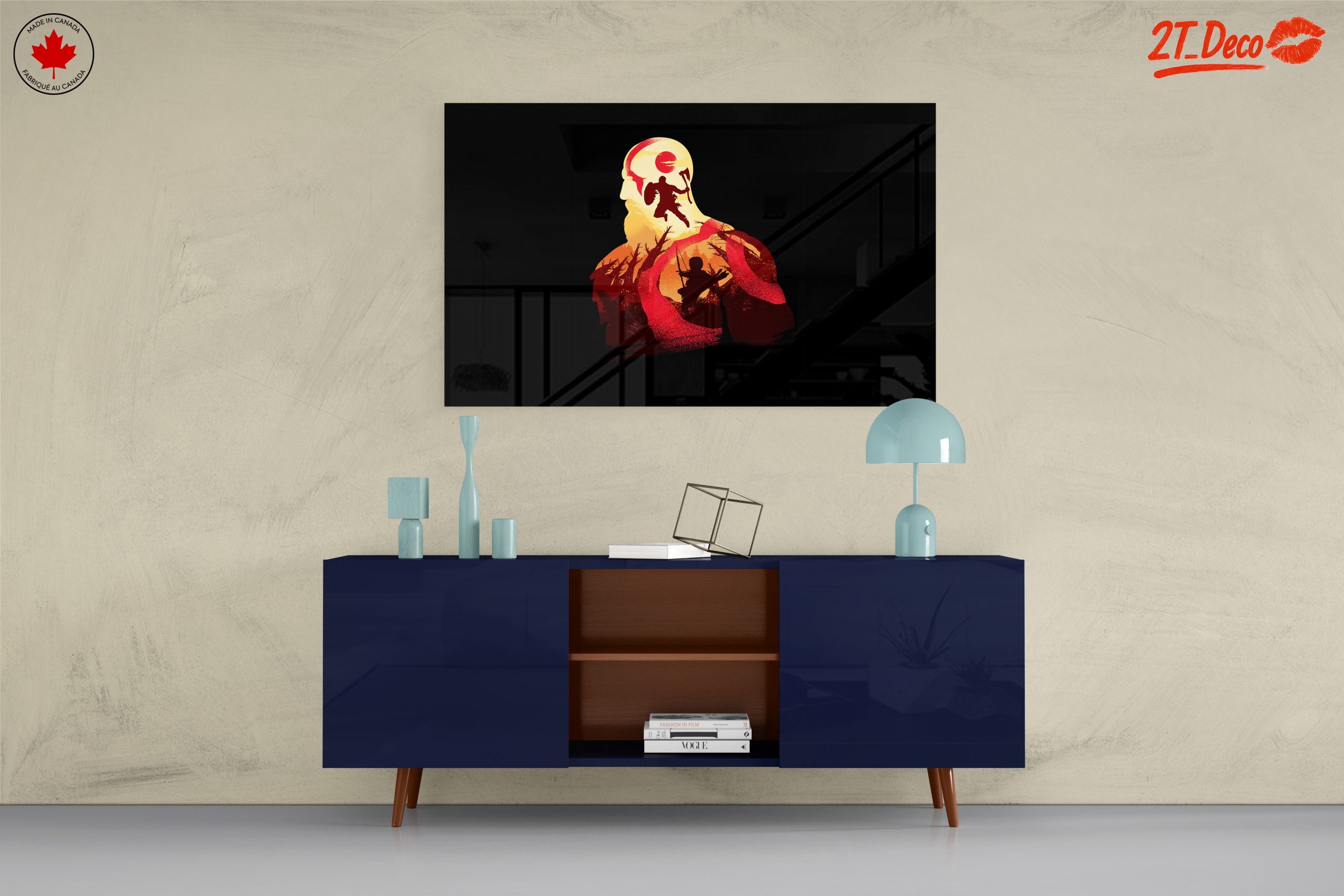 Epic God of War Artwork Depicting Kratos - Image 8