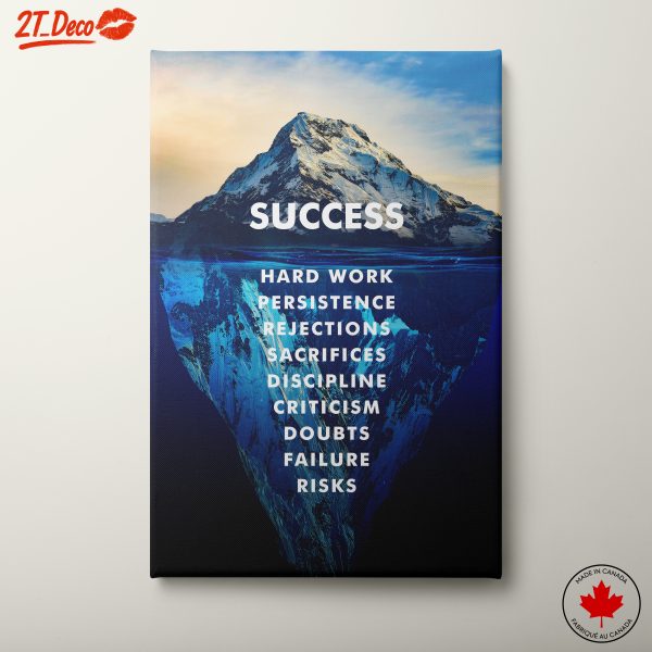 Inspiring Mountain Landscape with Success Quote