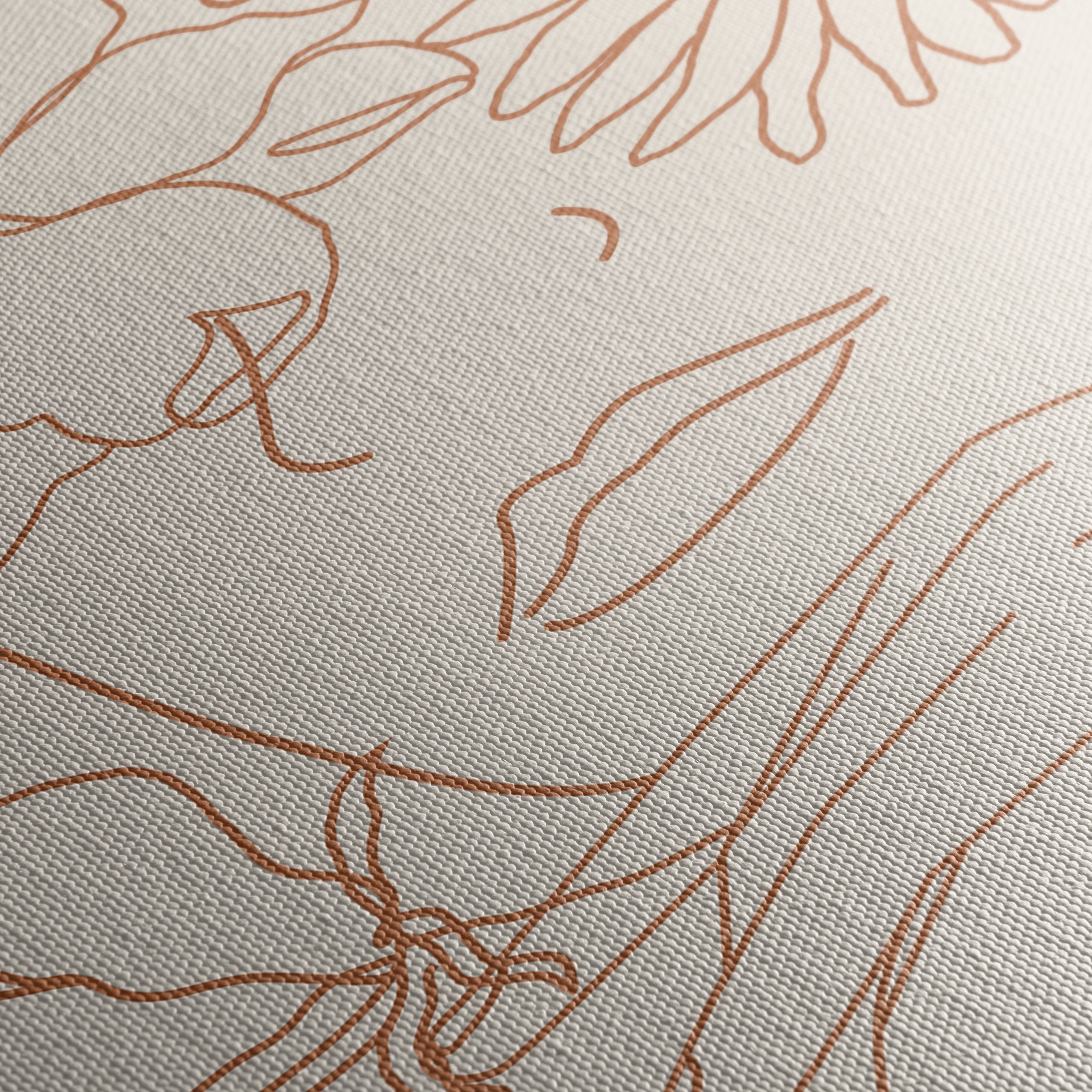 Elegant Minimalist Floral Portrait Art - Image 5