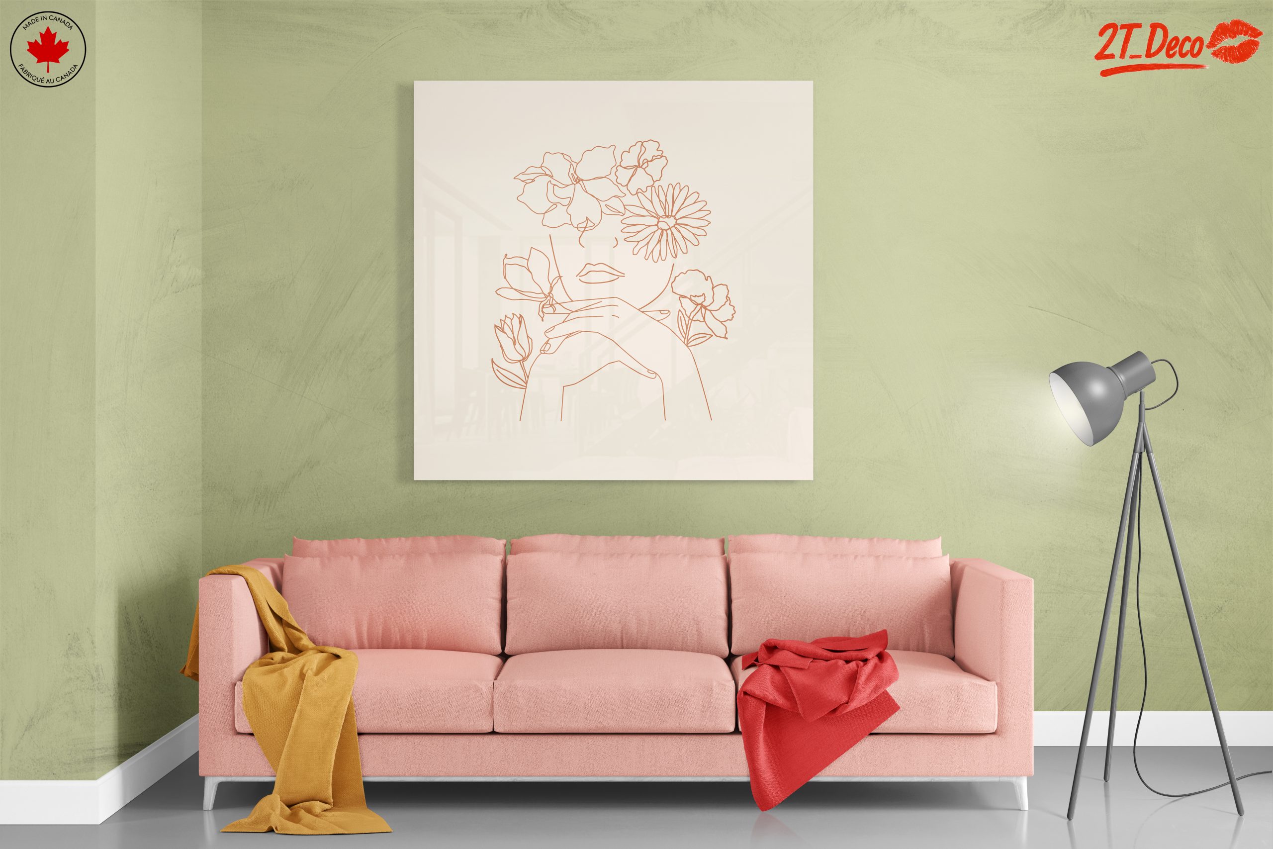 Elegant Minimalist Floral Portrait Art - Image 7
