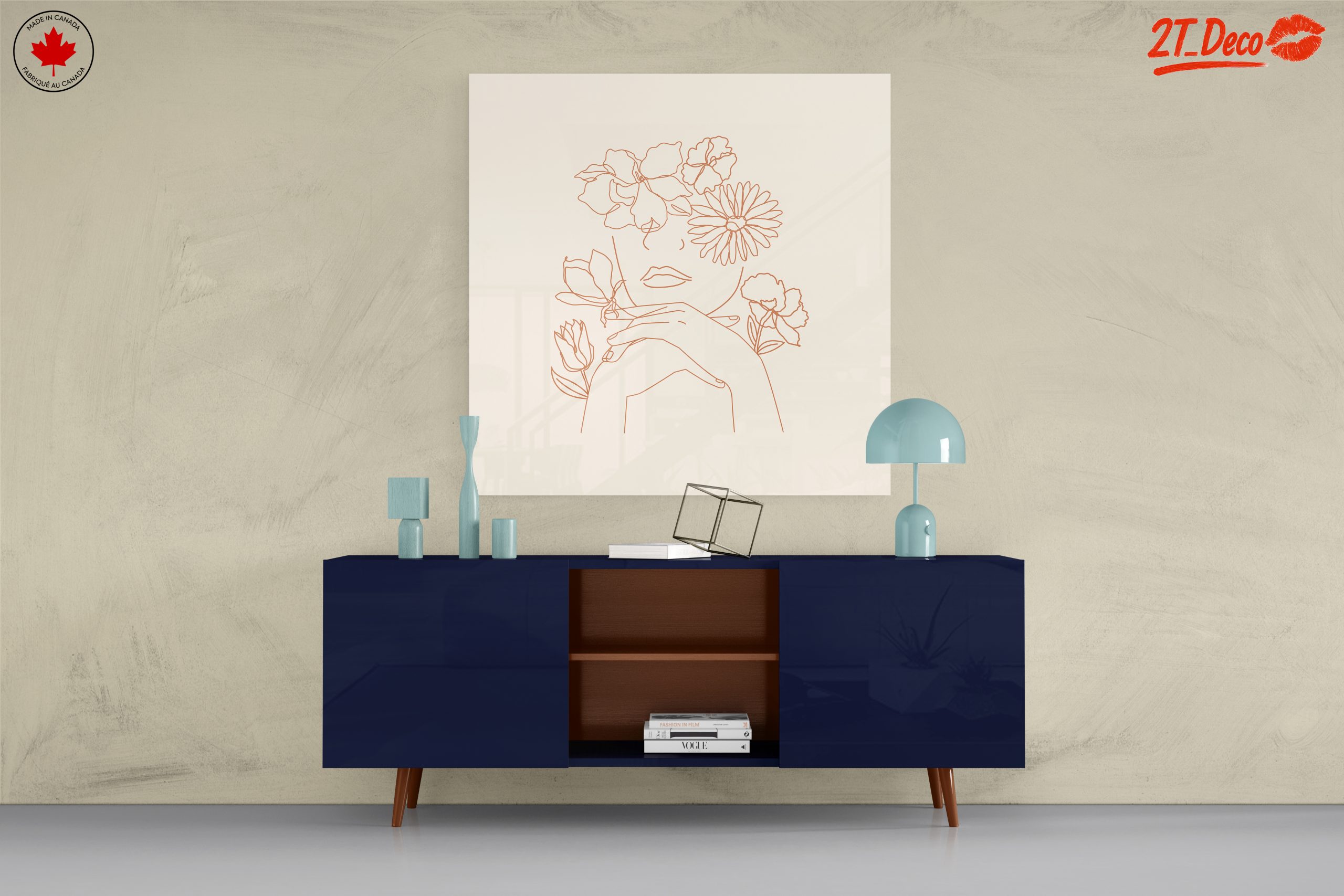 Elegant Minimalist Floral Portrait Art - Image 8