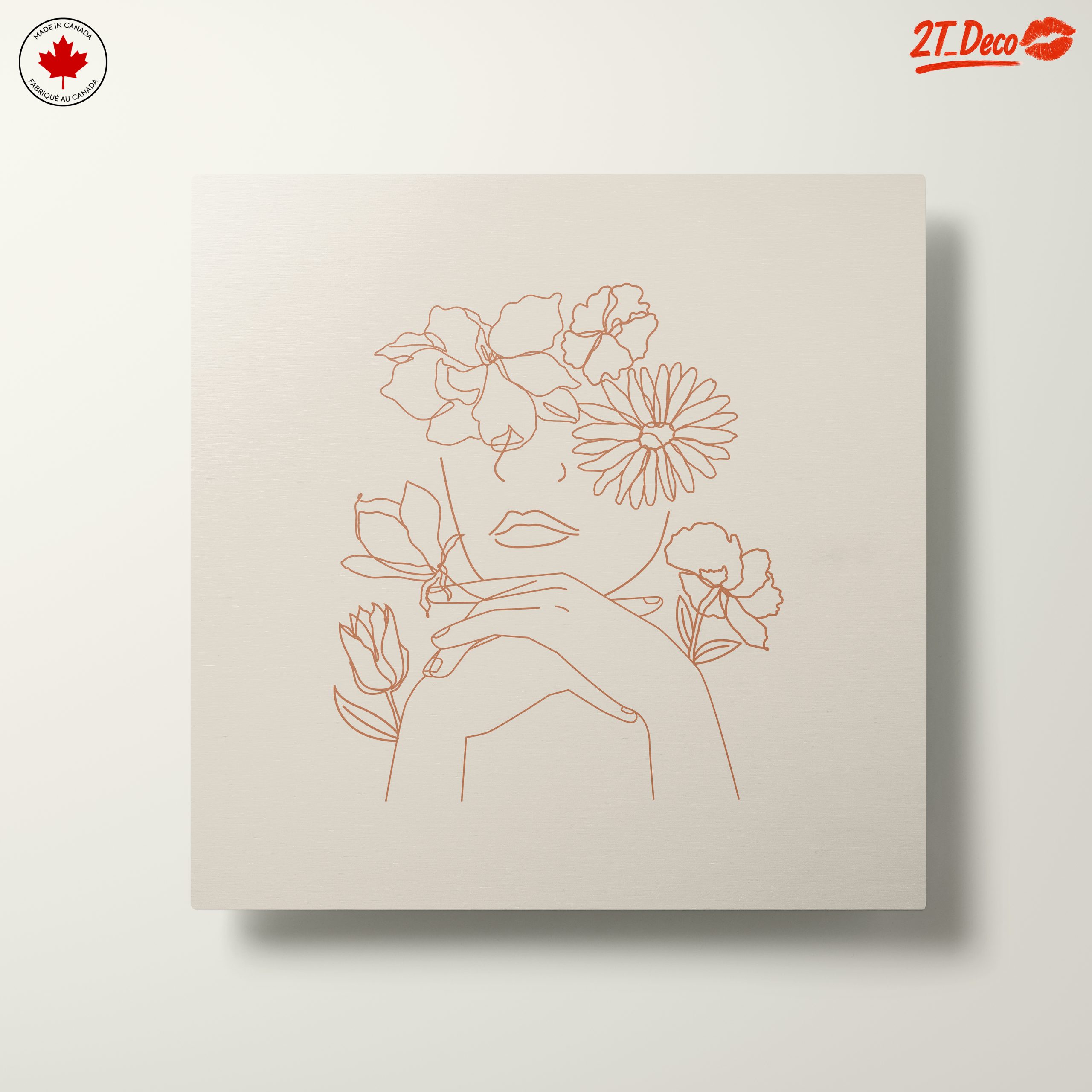 Elegant Minimalist Floral Portrait Art - Image 10