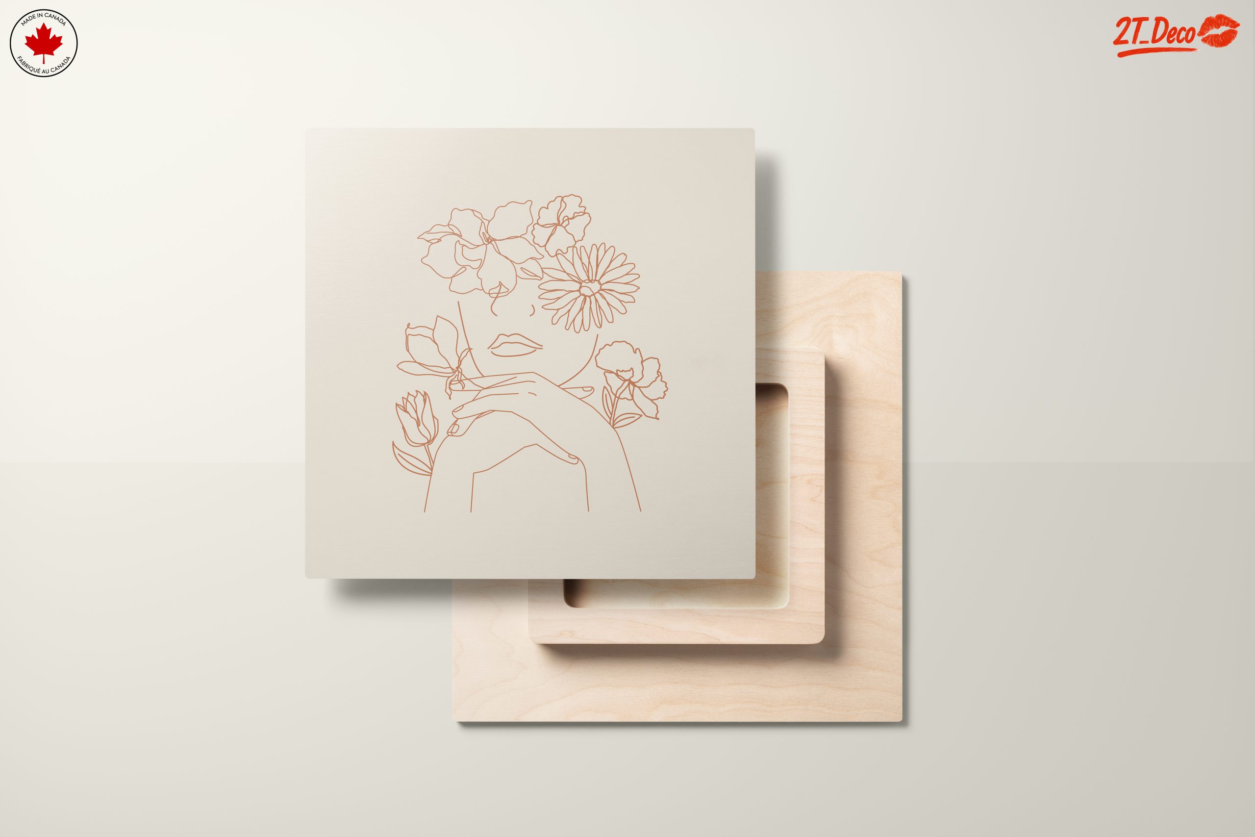 Elegant Minimalist Floral Portrait Art - Image 11