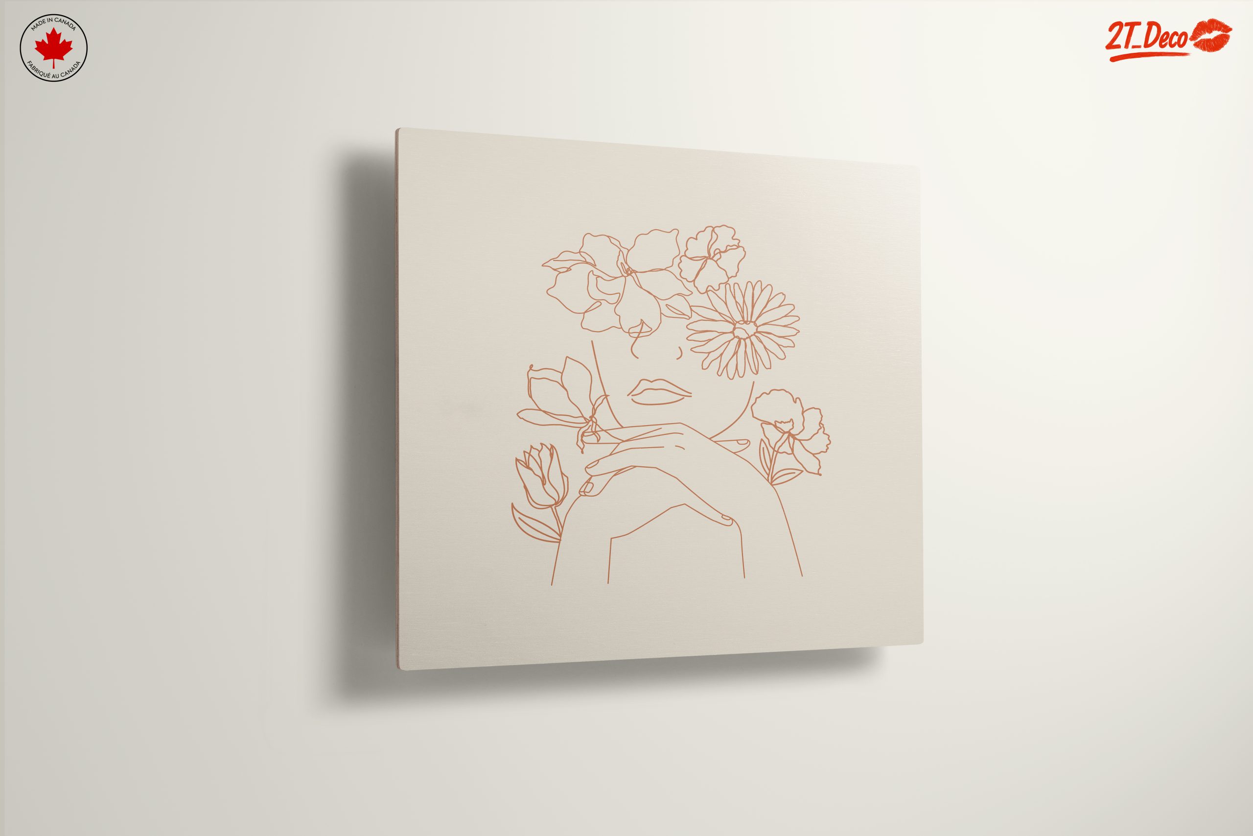 Elegant Minimalist Floral Portrait Art - Image 13