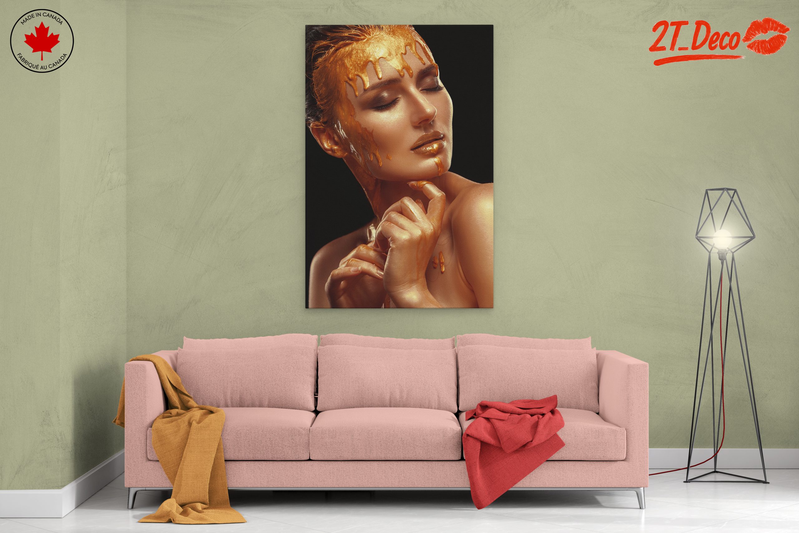 Gold Abstract Beauty Artwork - Image 2