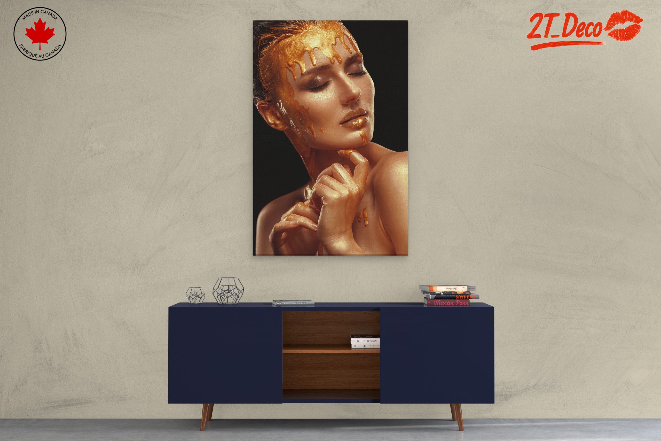Gold Abstract Beauty Artwork - Image 3