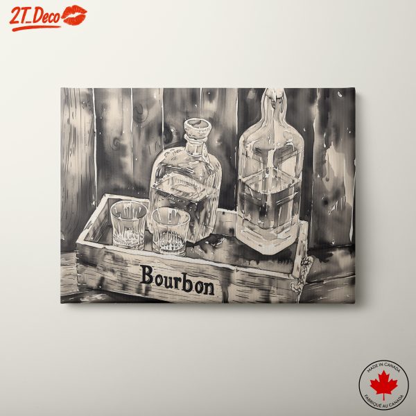 Beverage Still Life with Bourbon and Glasses