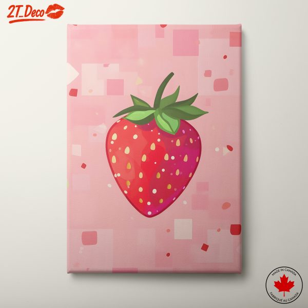 Vibrant Strawberry Artwork for Cheerful Spaces
