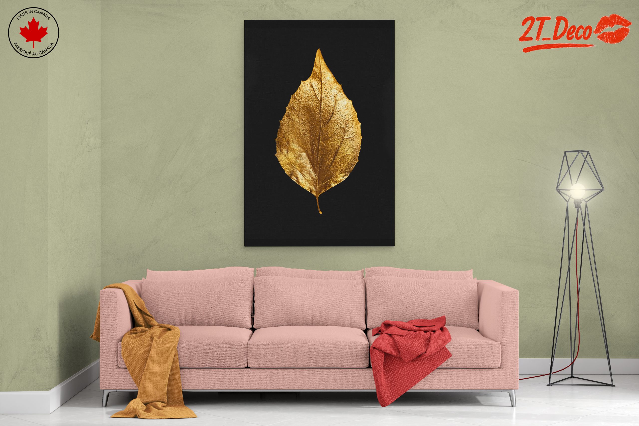 Golden Leaf Wall Art - Image 2