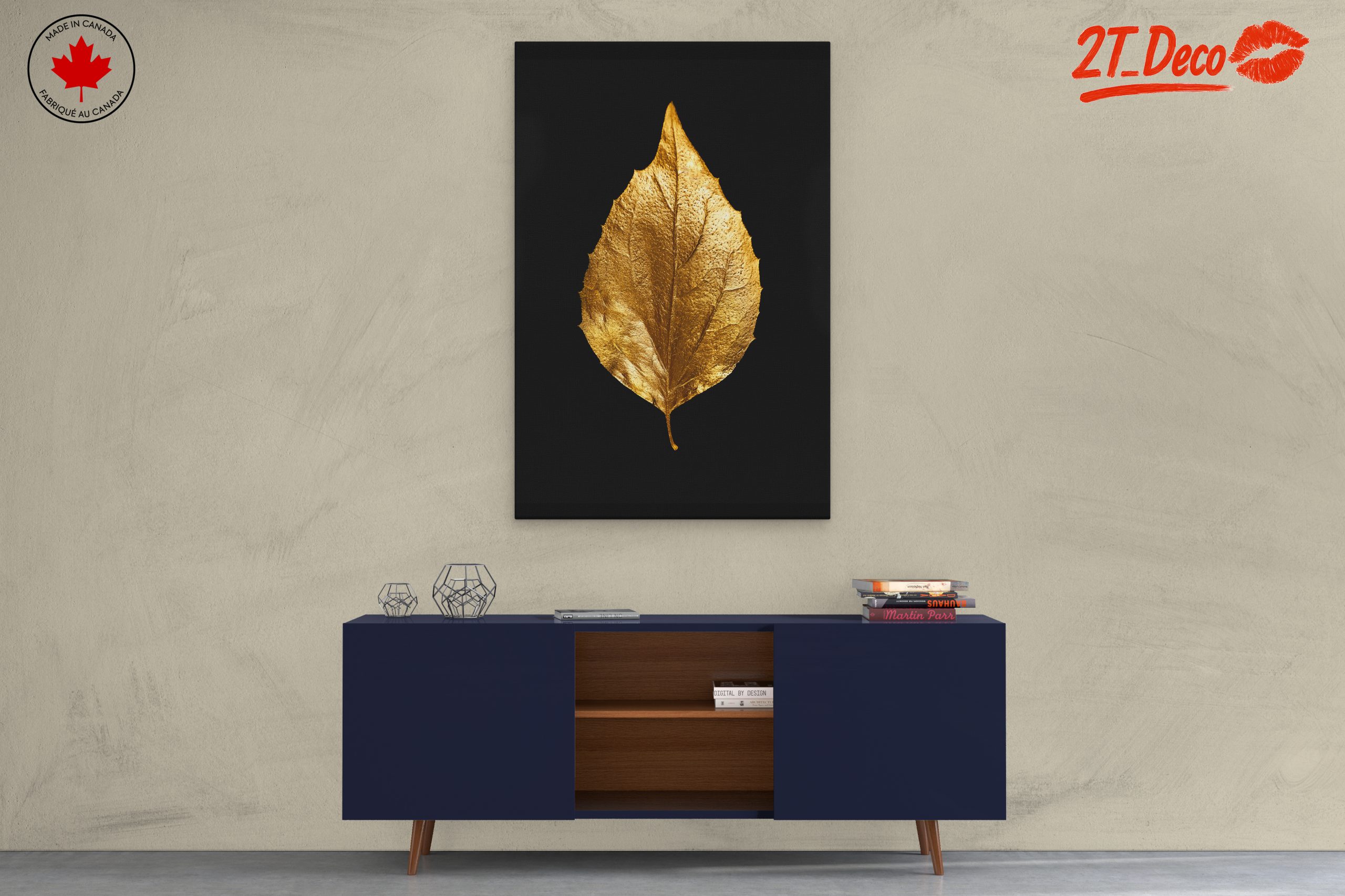 Golden Leaf Wall Art - Image 3