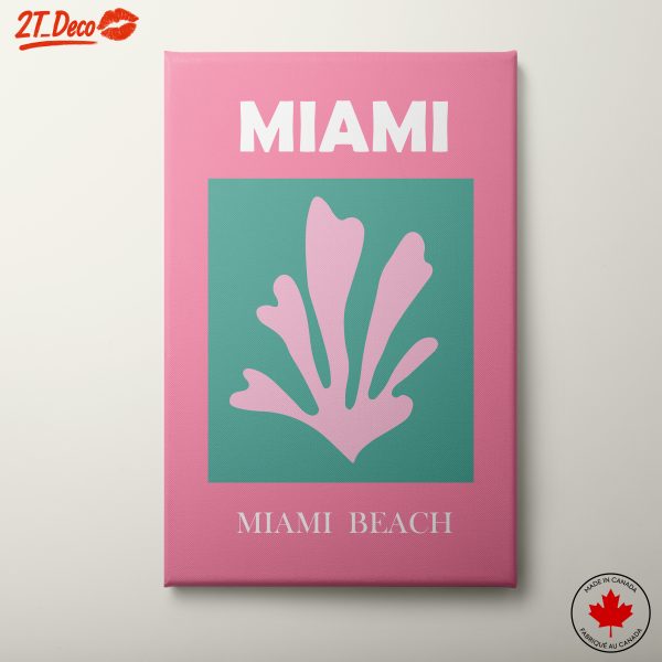 Miami Beach Coral Art Print