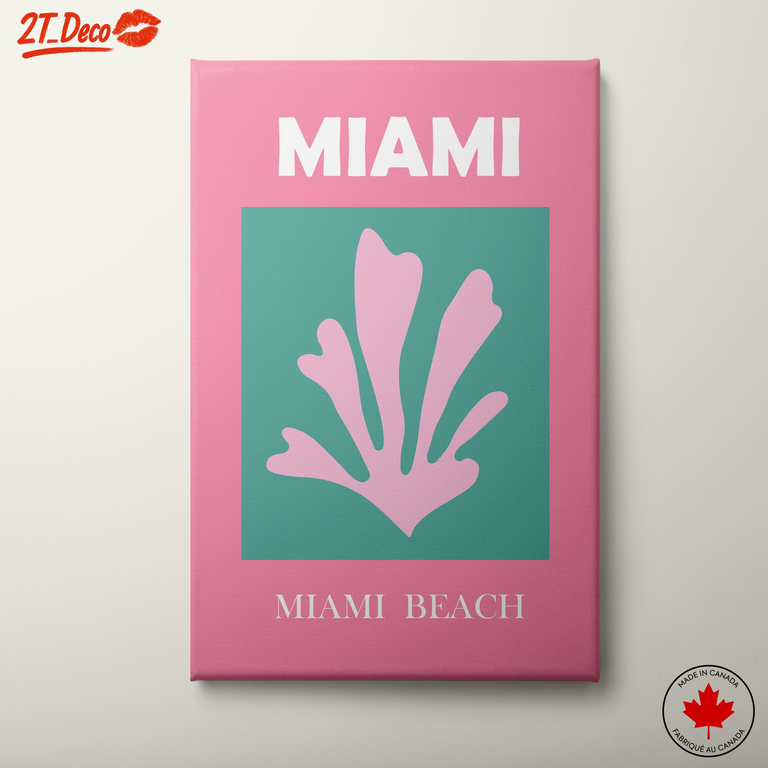 Miami Beach Coral Art Print